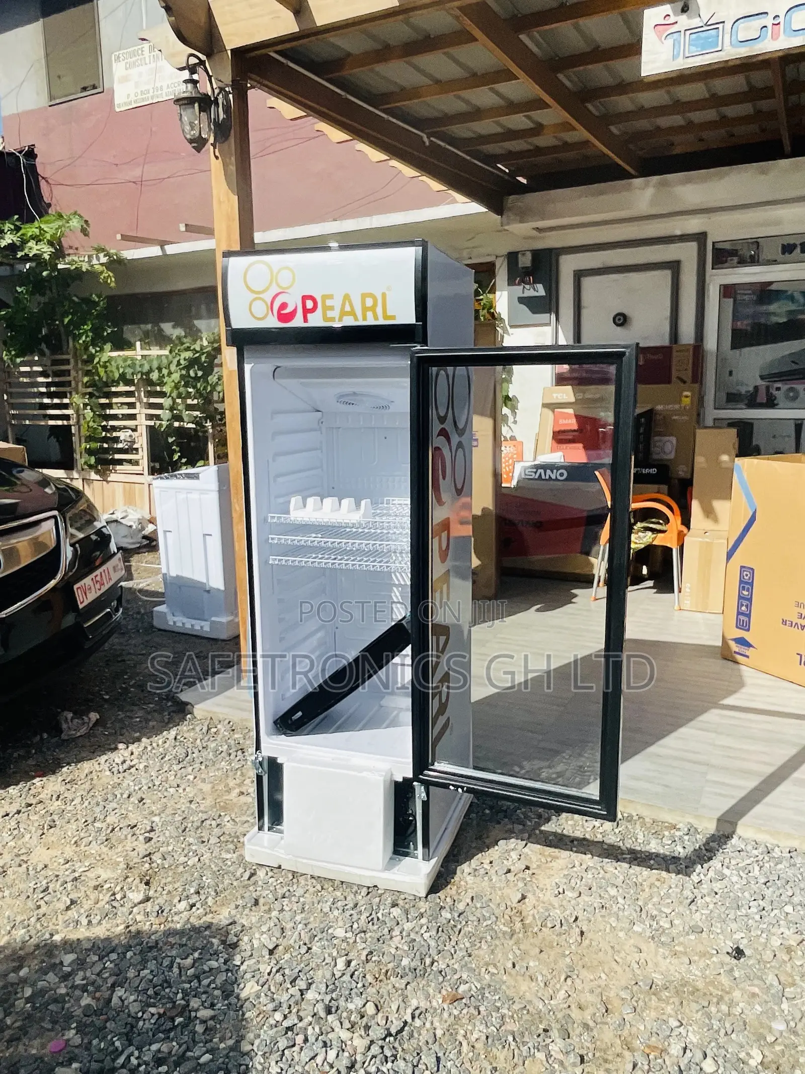 Display Pearl Singledoor PVC-316 Electric Glass Fridge