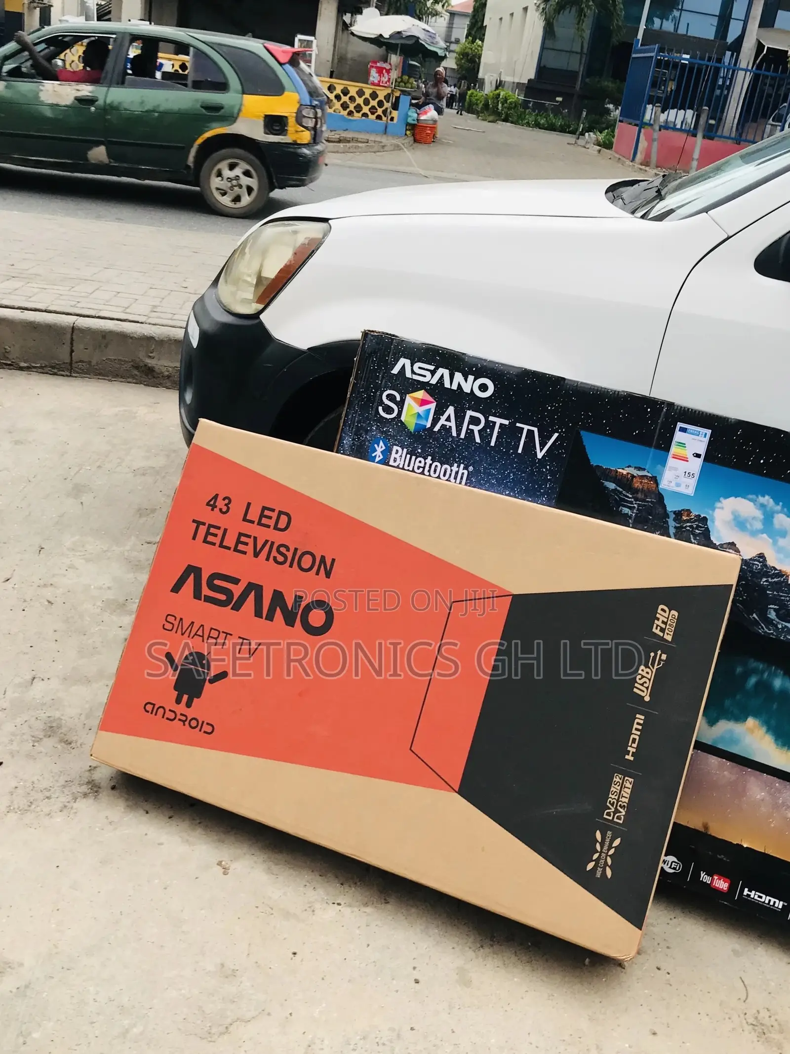 Black Electric Asano Glossy 43 Inches Smart Led Tv