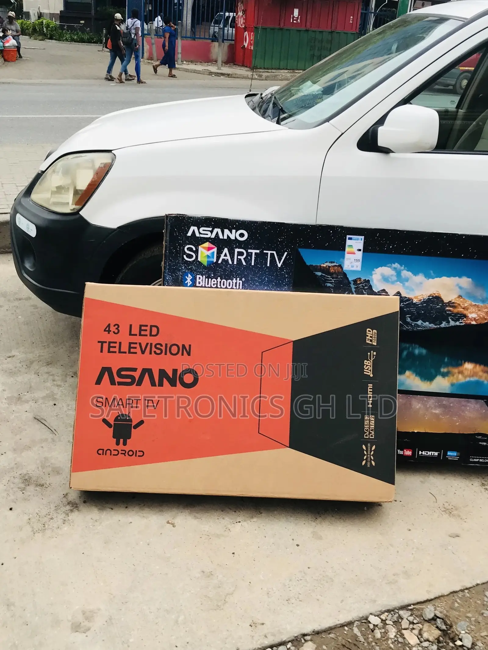 Smart 43 Inches Glossy Black Asanou Electric Led Tv