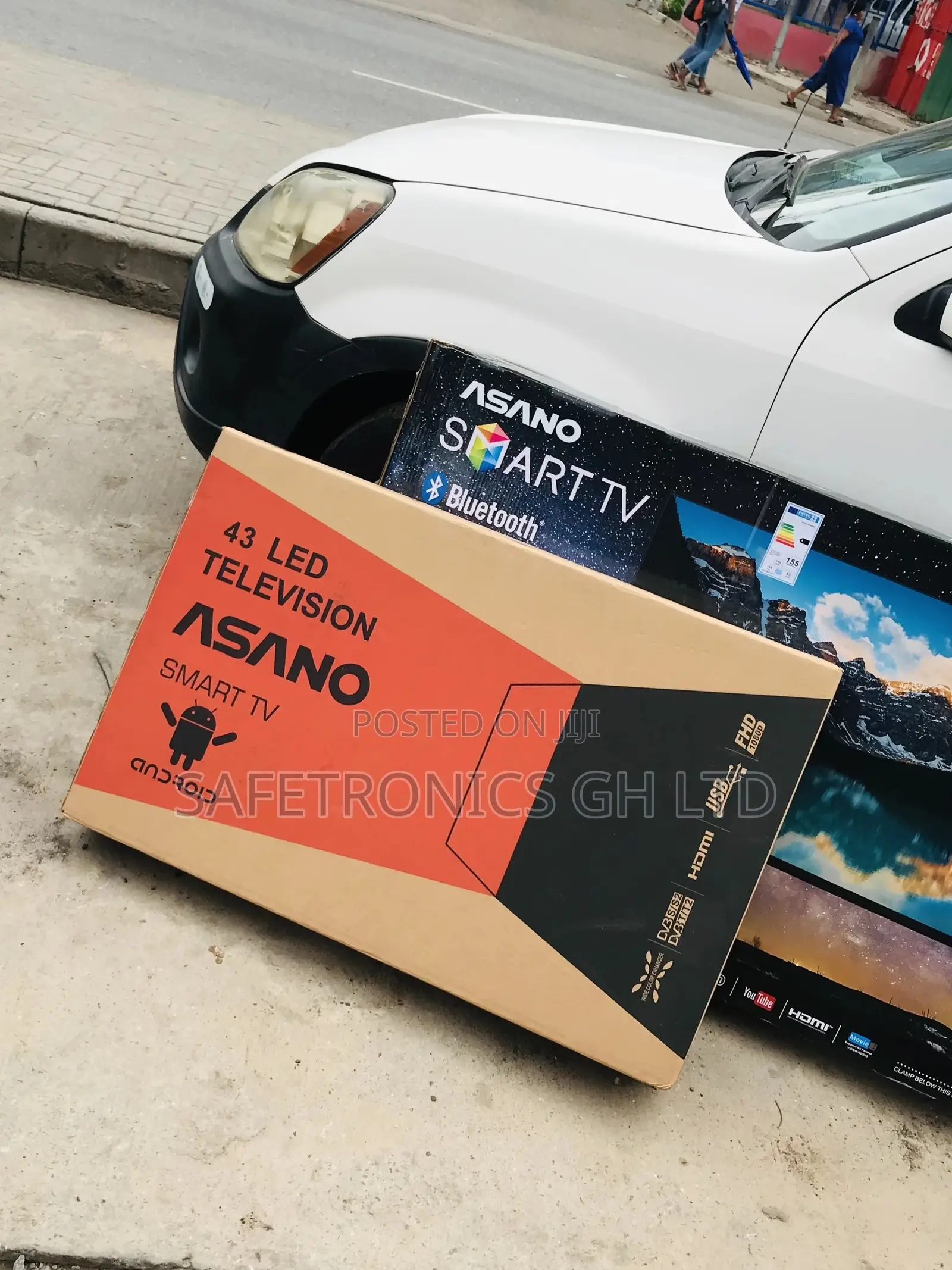 Smart 43 Inches Glossy Black Asanou Electric Led Tv