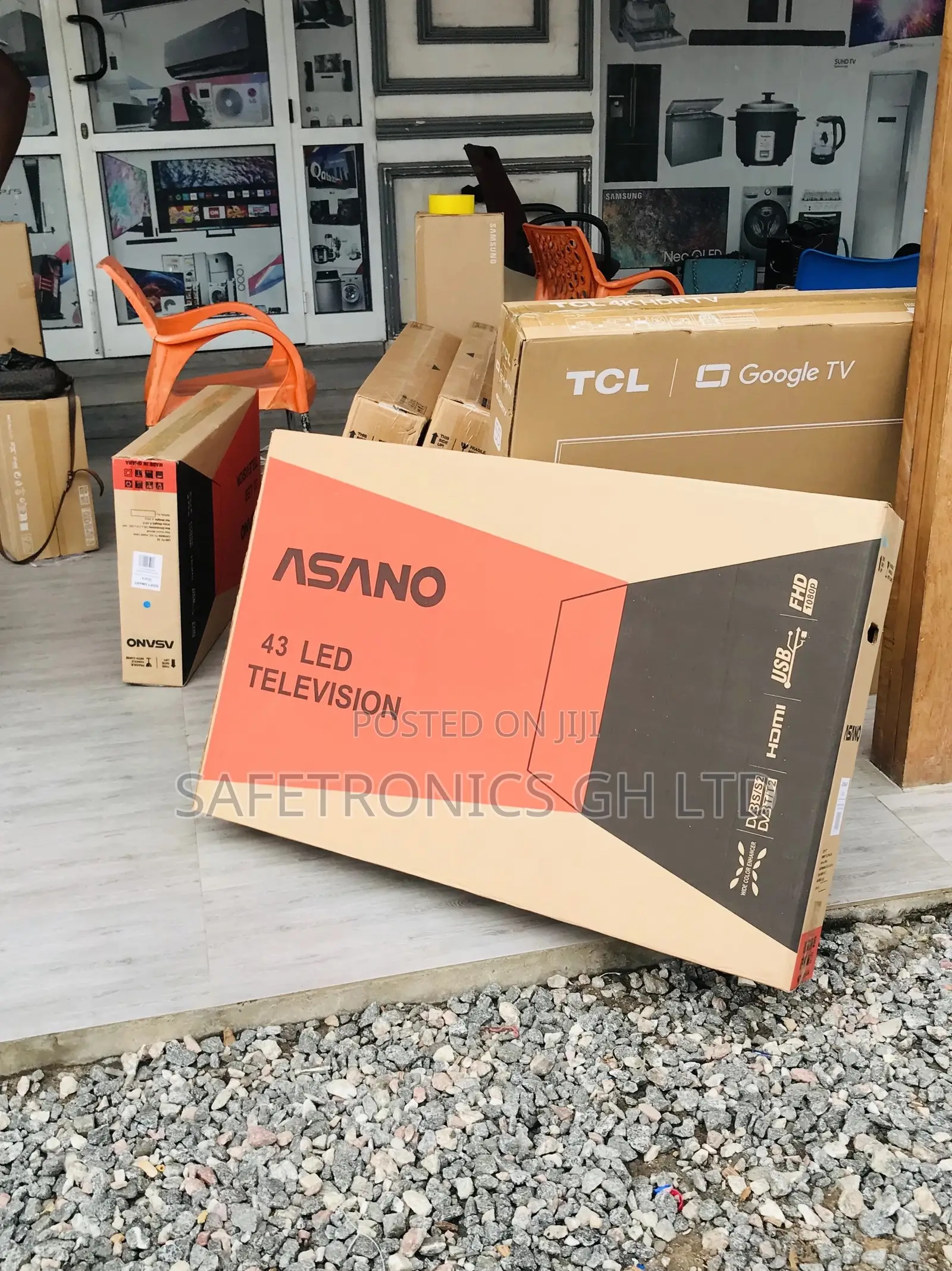 Glossy Full Hd Black Electric Asano 43 Inches Tv Led