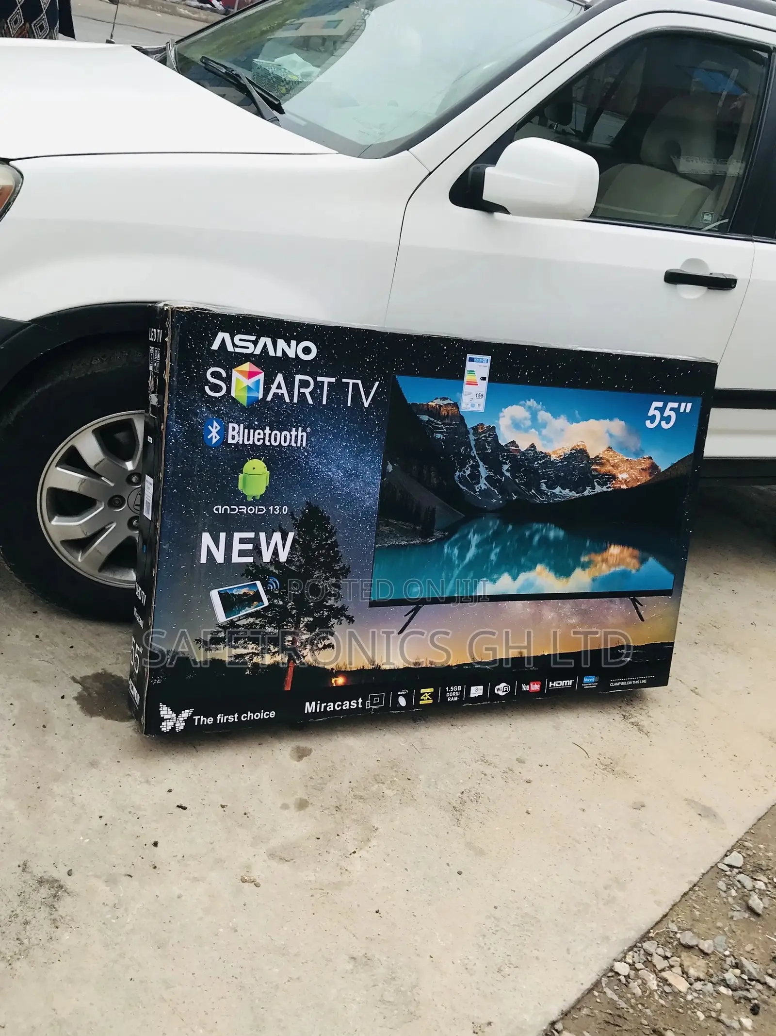 Asano Smart Black Electric 55 Inches Glossy UHD Tv