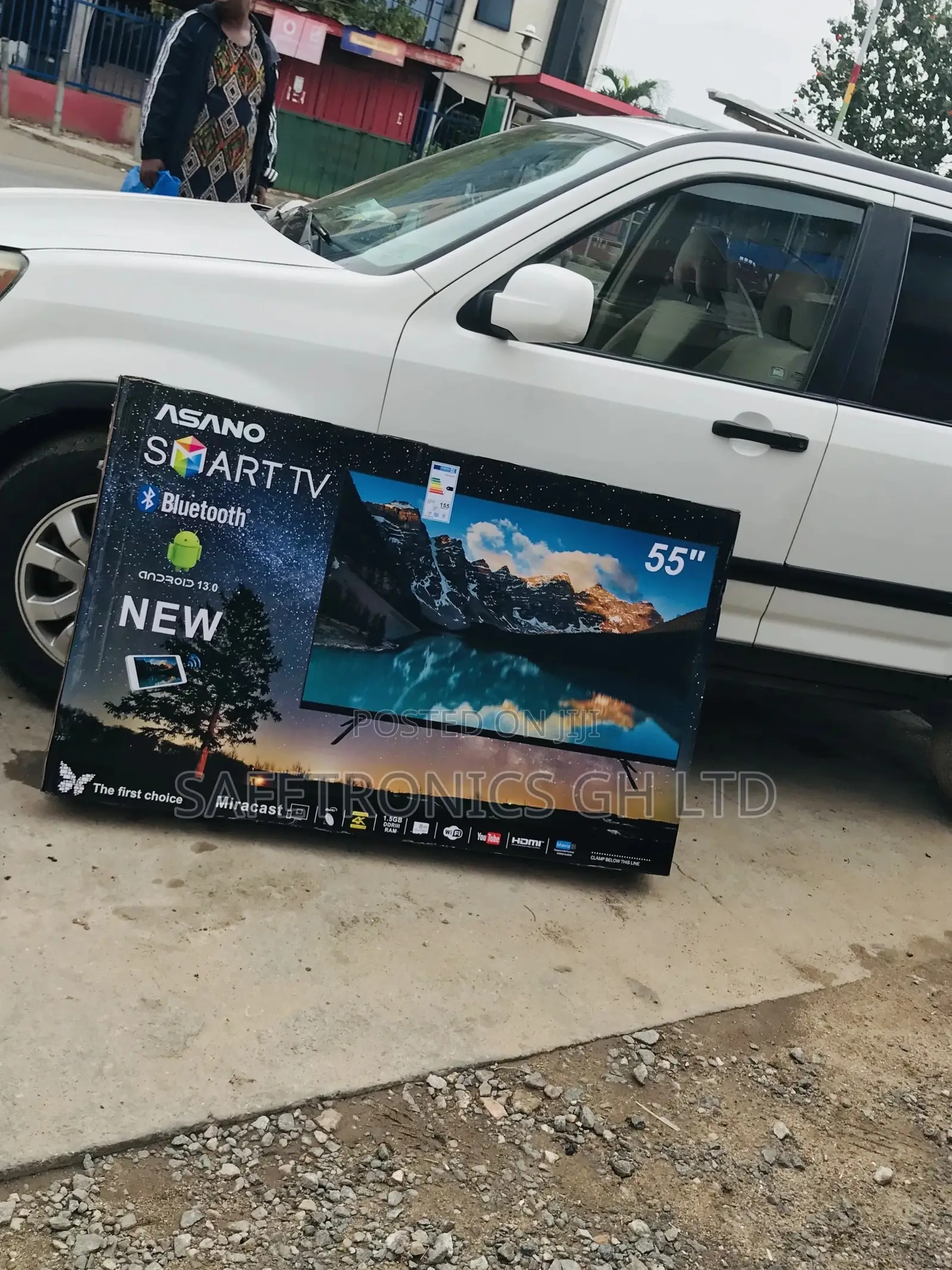 Smart UHD Black Electric 55 Inches Asano Glossy Led Tv