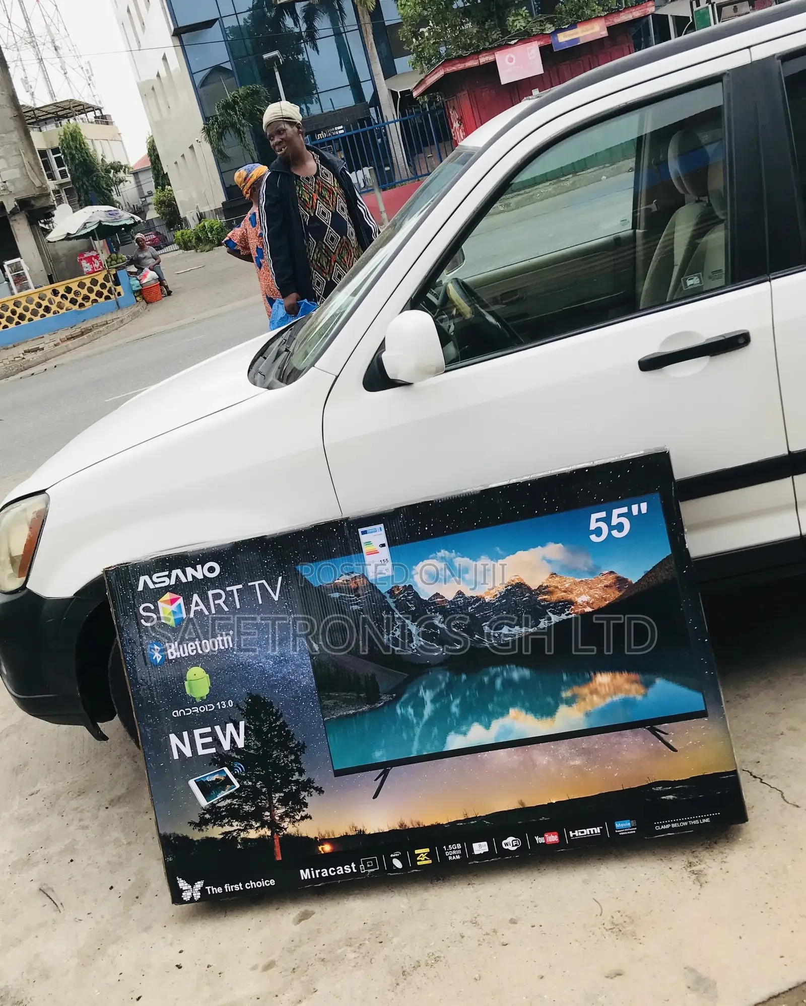 Smart UHD Black Electric 55 Inches Asano Glossy Led Tv