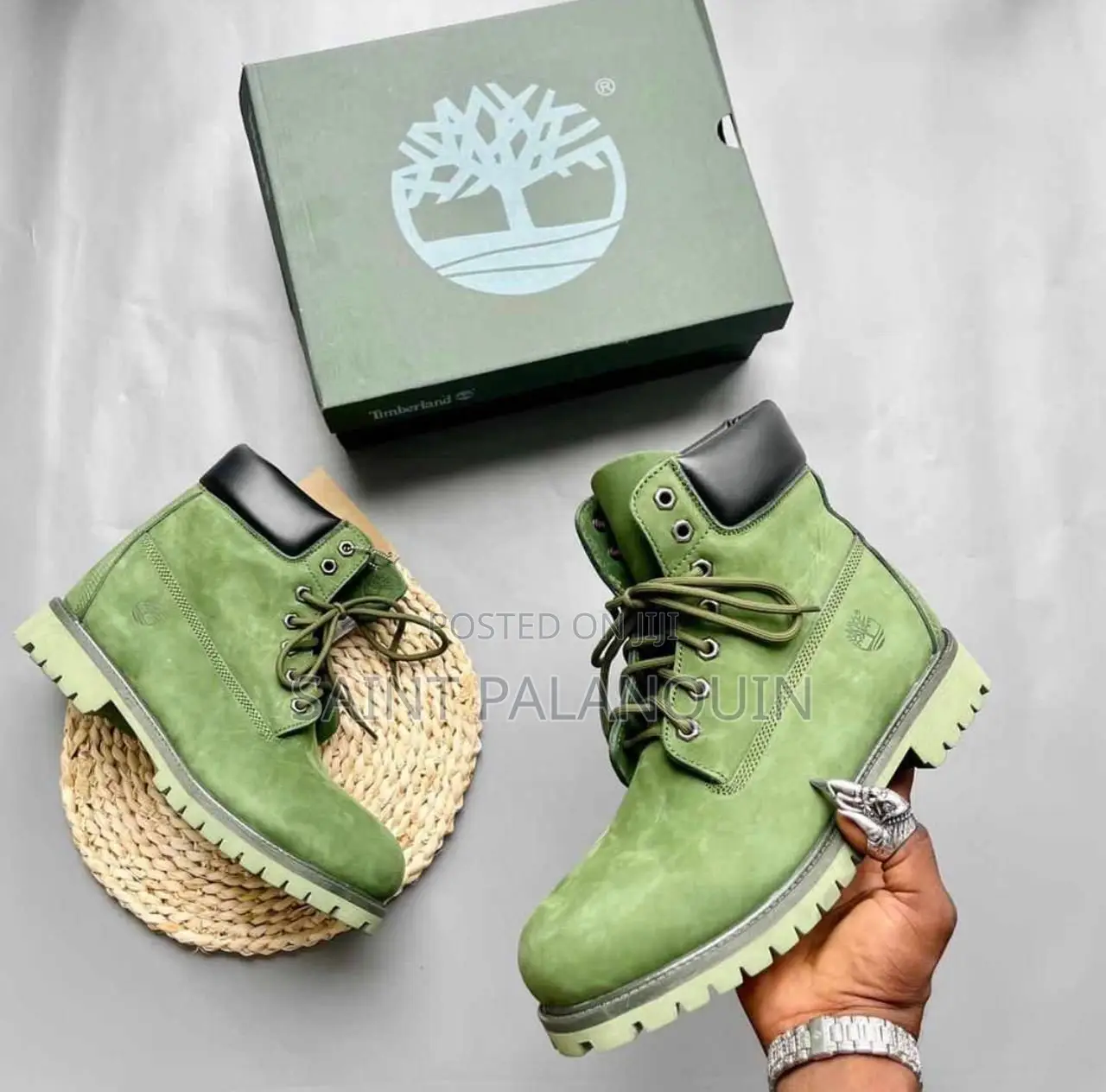 Quality Camo Green Timbs