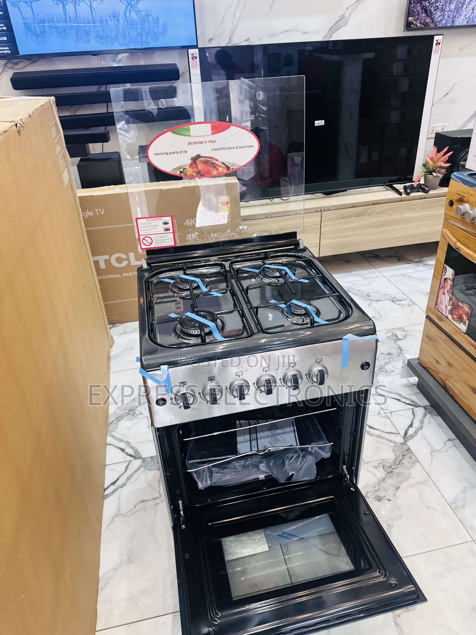 60/60 Ferre Gas Oven Rotisserie Chicken 4burner
