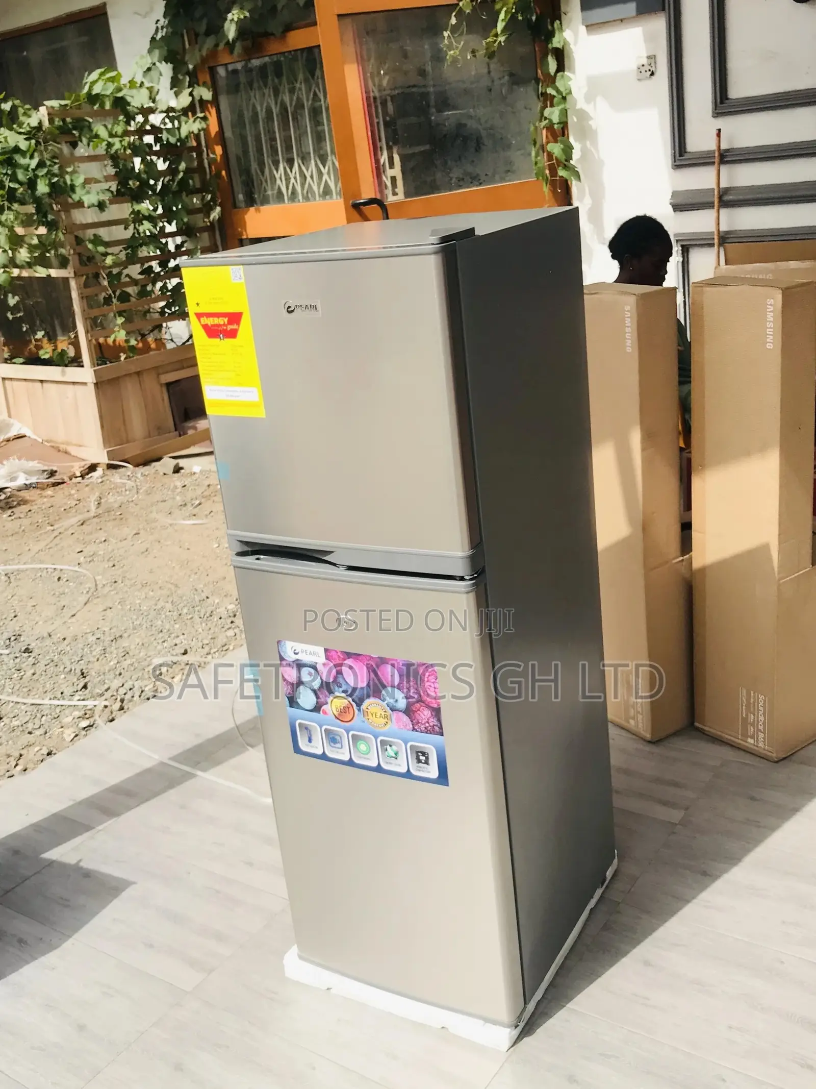 Perfect Topfreezer Doubledoor Pearl Gray PF-217T Fridge
