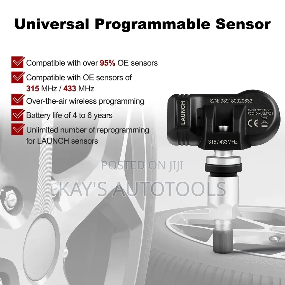 Launch 2-in-1 Rf Car TPMS Tire Pressure Sensors 315/433