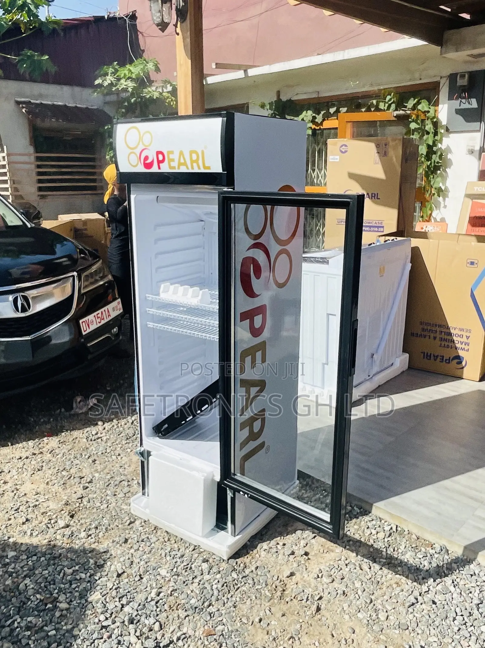 Pearl Reliable Display PVC-316 Glass Singledoor Fridge