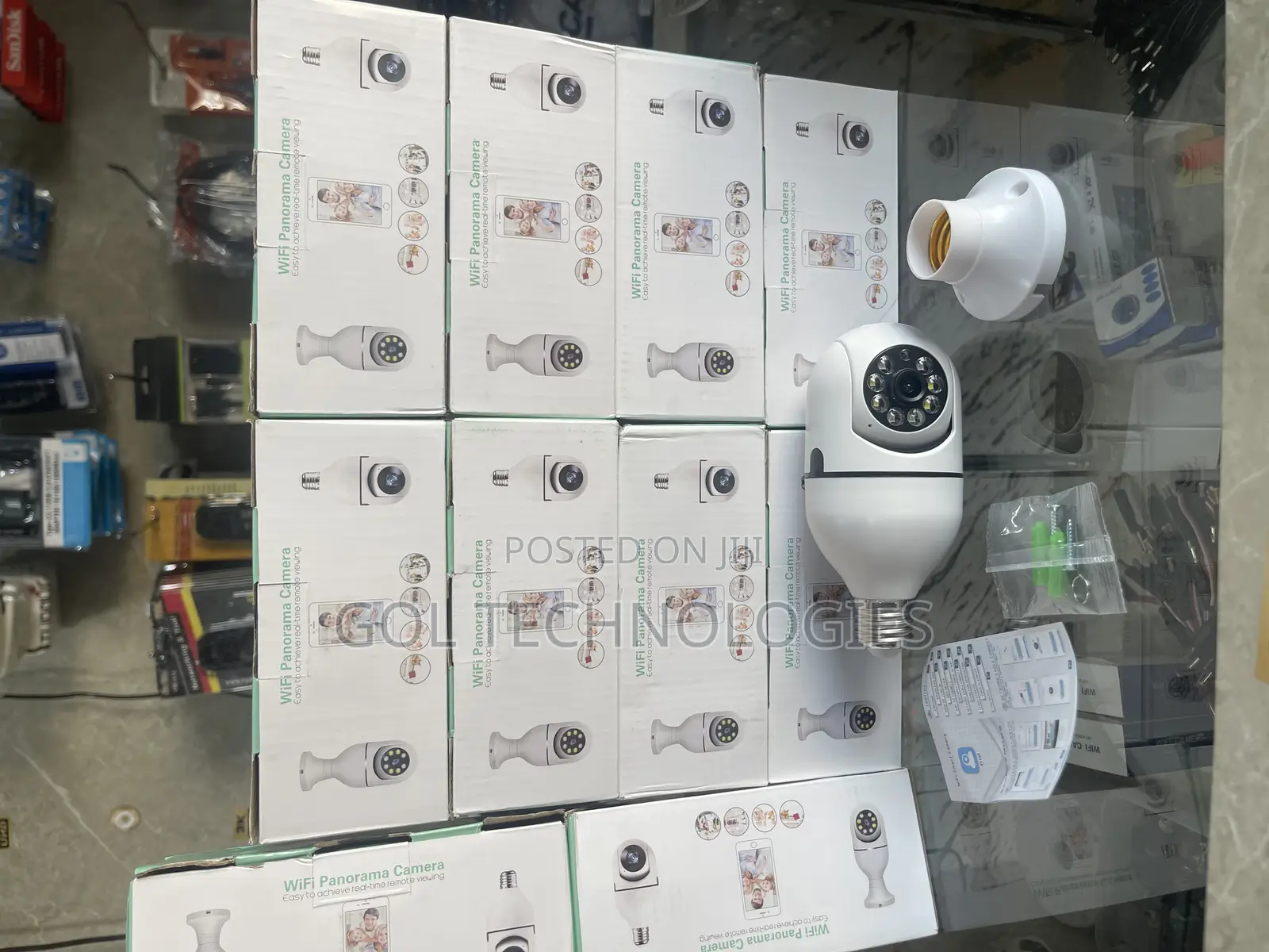 Wireless PTZ Bulb Camera 360 Easy to Connect YI Iot App