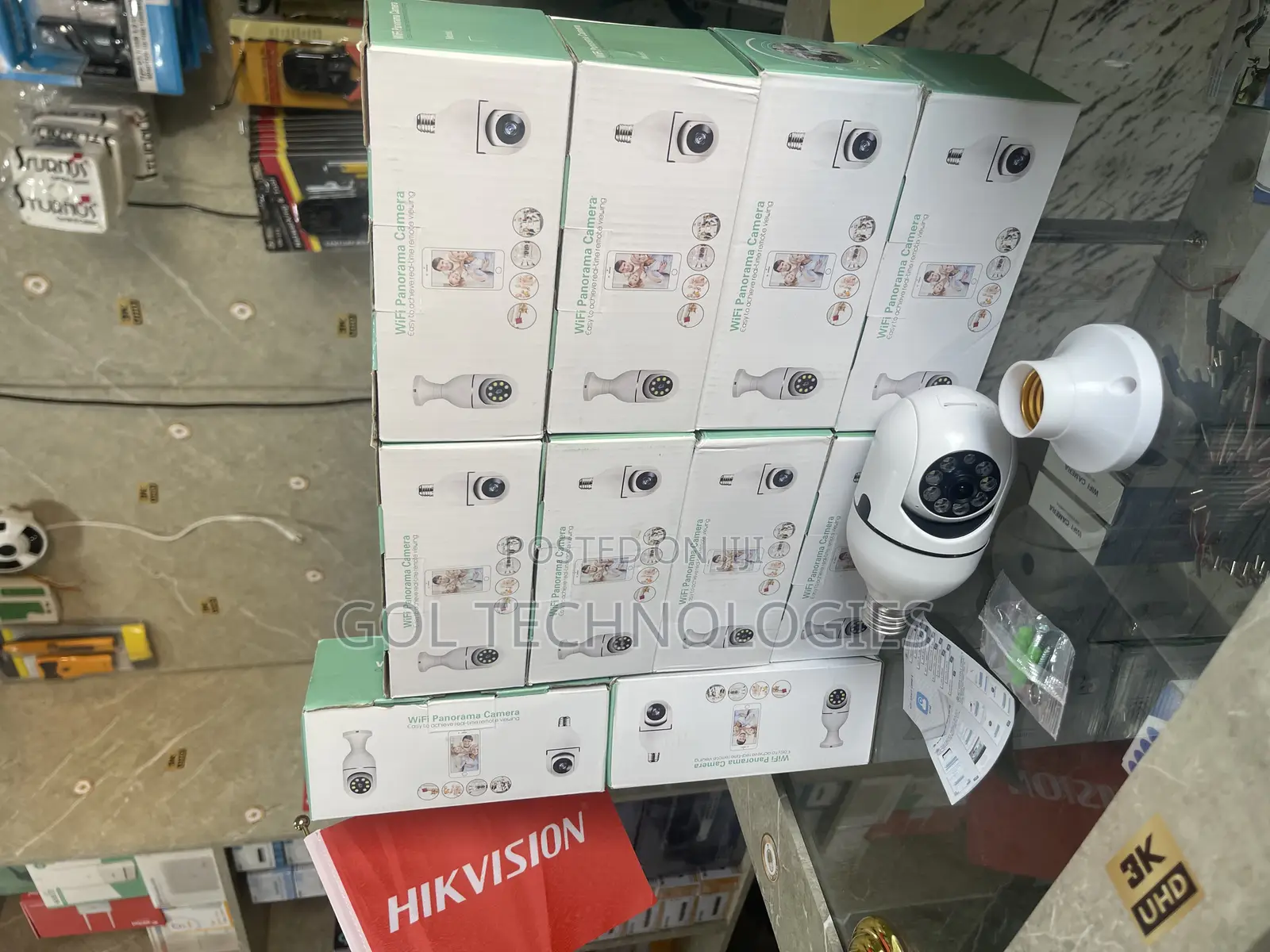 Wireless PTZ Bulb Camera 360 Easy to Connect YI Iot App