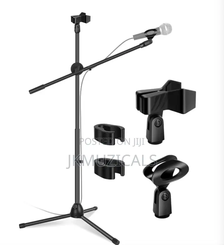 Microphone Stand _ Tripod Mic Stand _ Boom Mic Holder