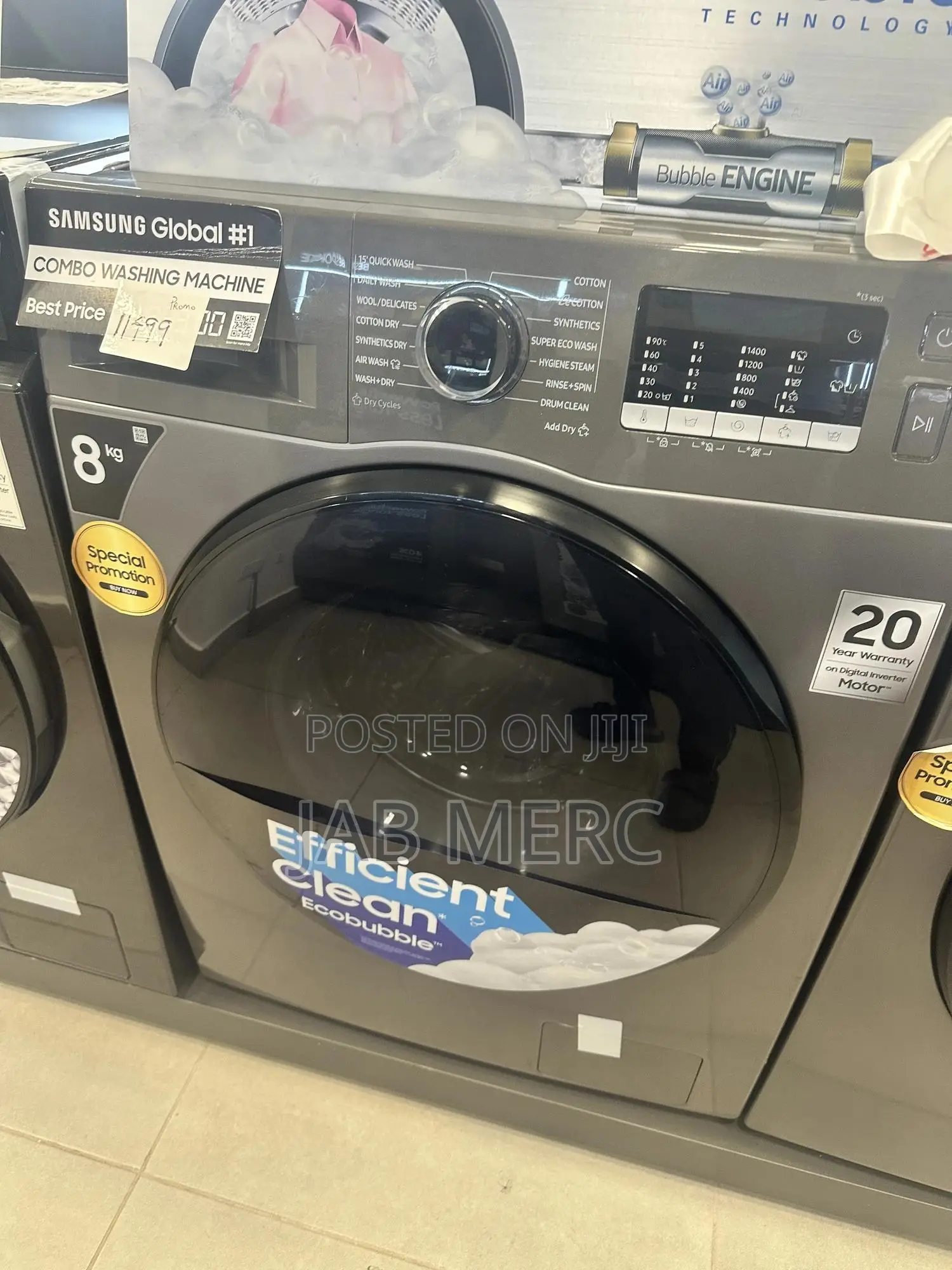 Samsung 8kg Washer Dryer Combo Washing Machine Front Loader