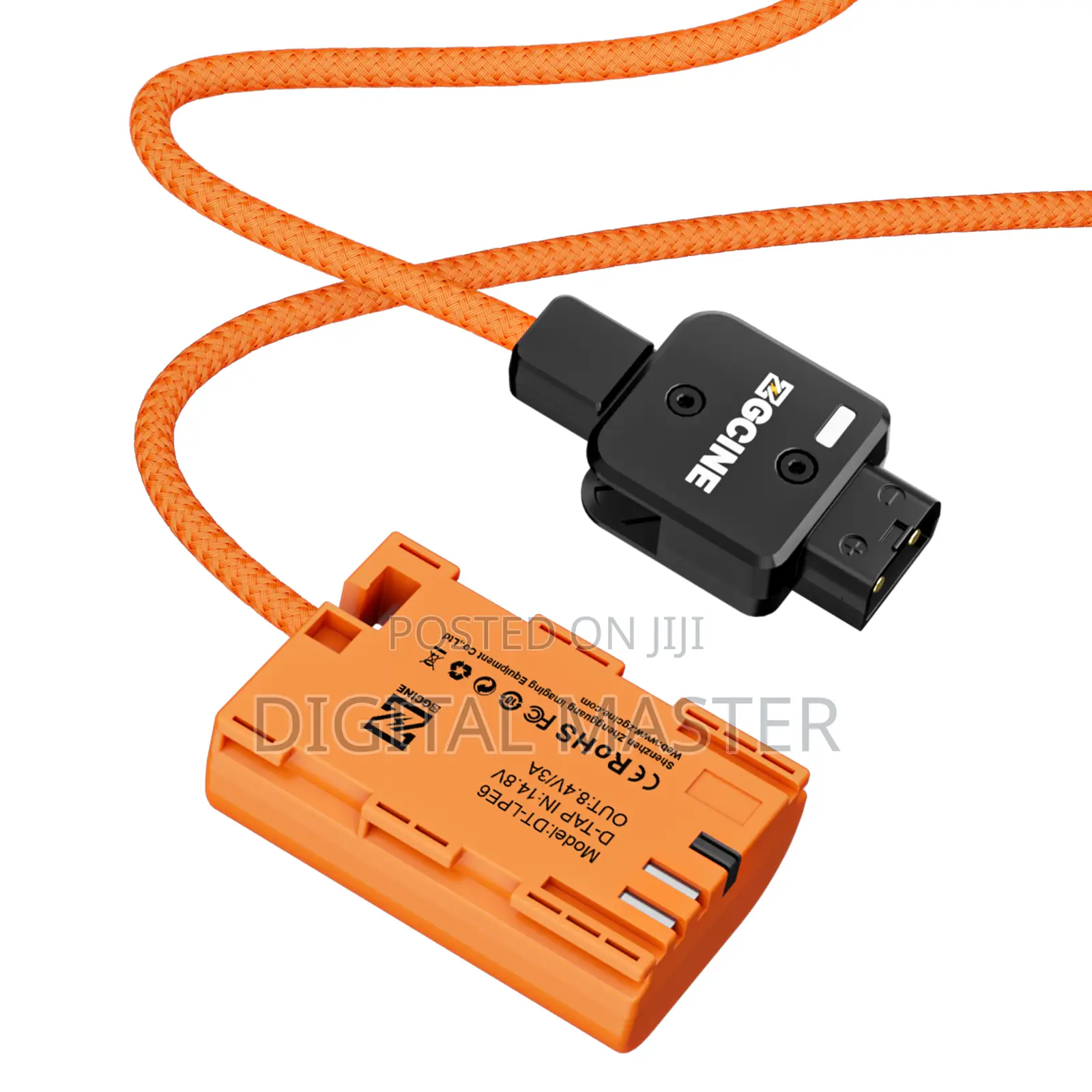 D-Tap to LPE6 Dummy Battery Cable(Braided Wire)