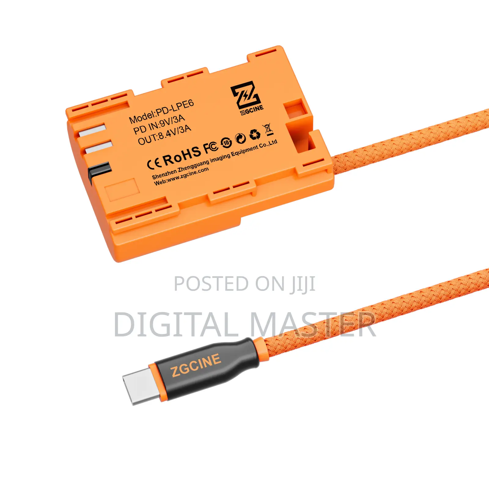 USB-C to LPE6 Dummy Battery Cable (Braided Wire)