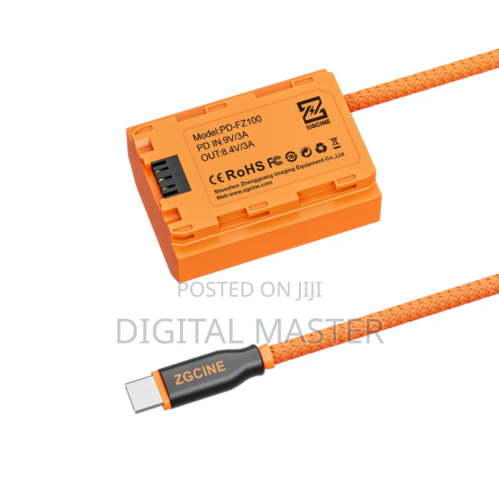 USB-C PD to FZ-100 Dummy Battery Cable(Braided Wire)