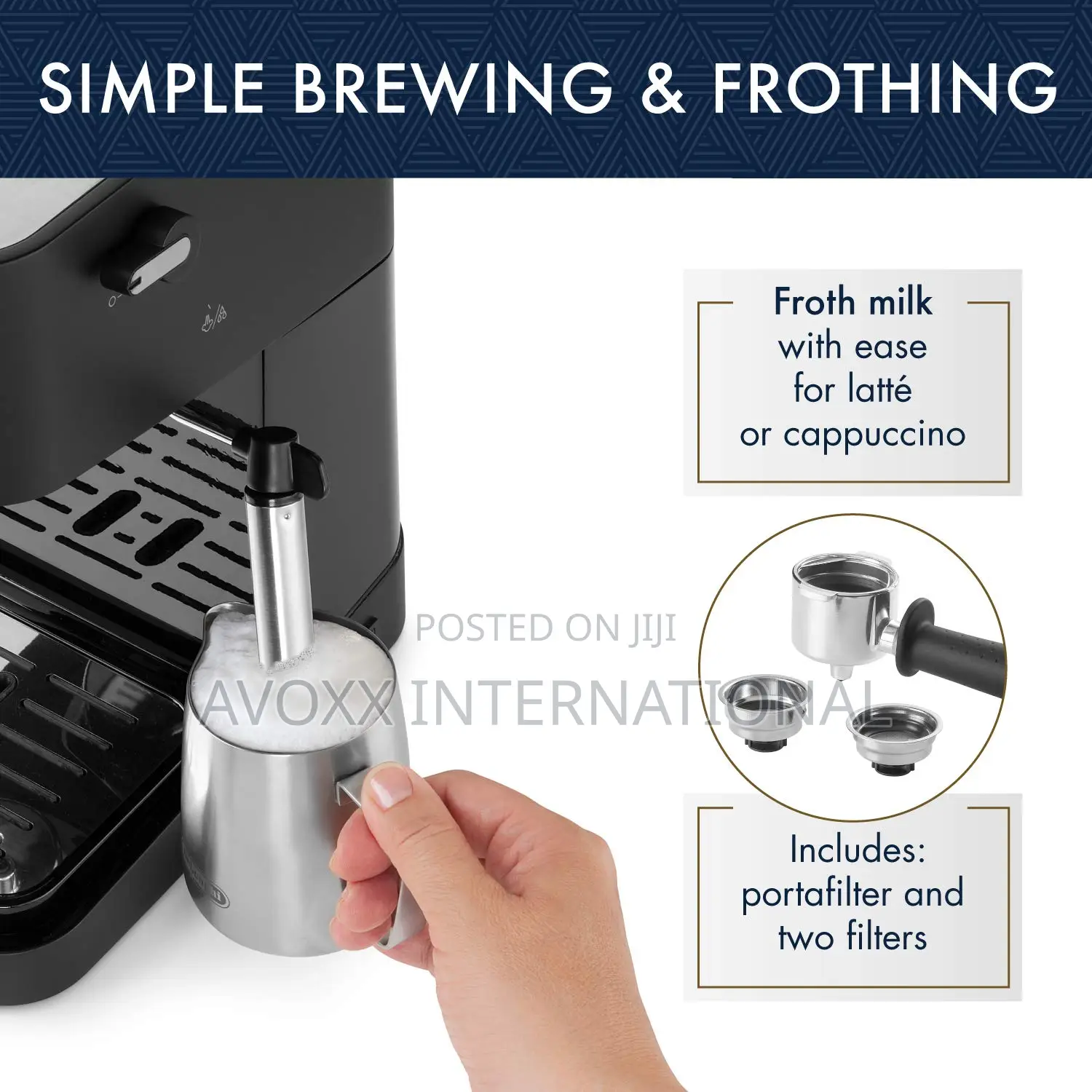 De'longhi Stilosa Machine, Latte Cappuccino Maker/Ec260bk