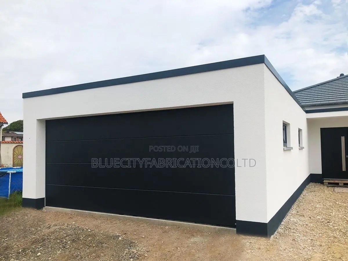 Black Coated Remote Control Garage Door