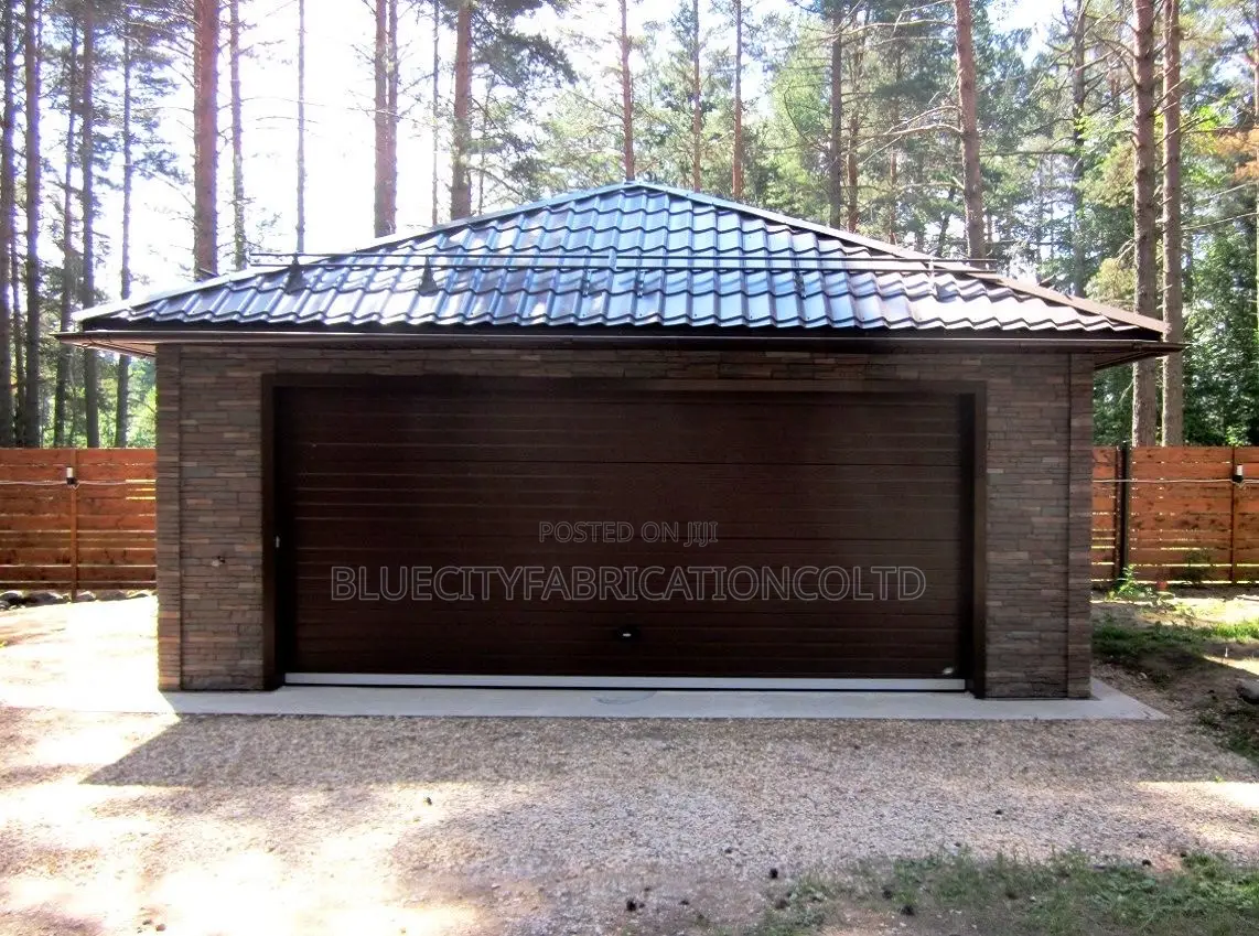 Black Coated Remote Control Garage Door