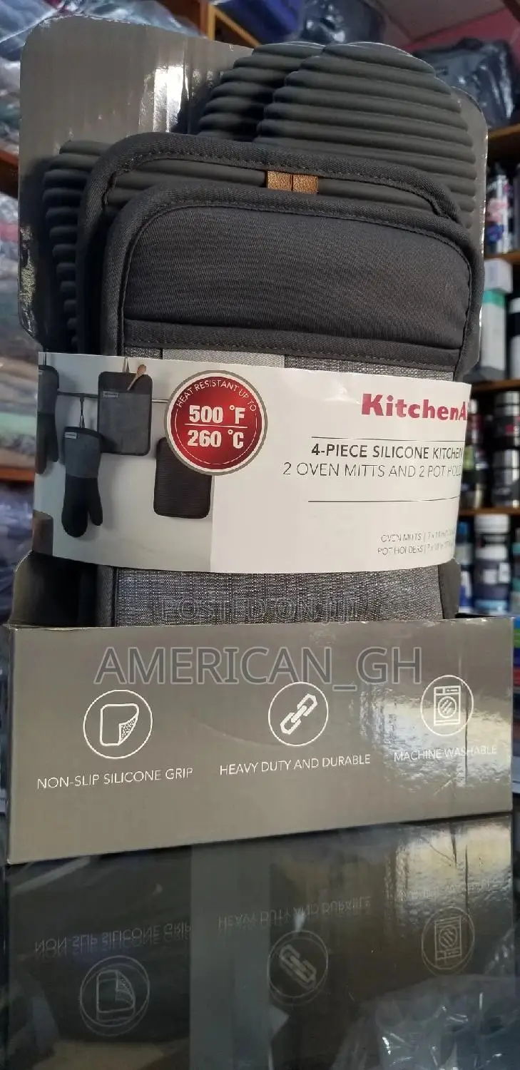 Kitchenaid Chambray 4-Piece Mitt Set