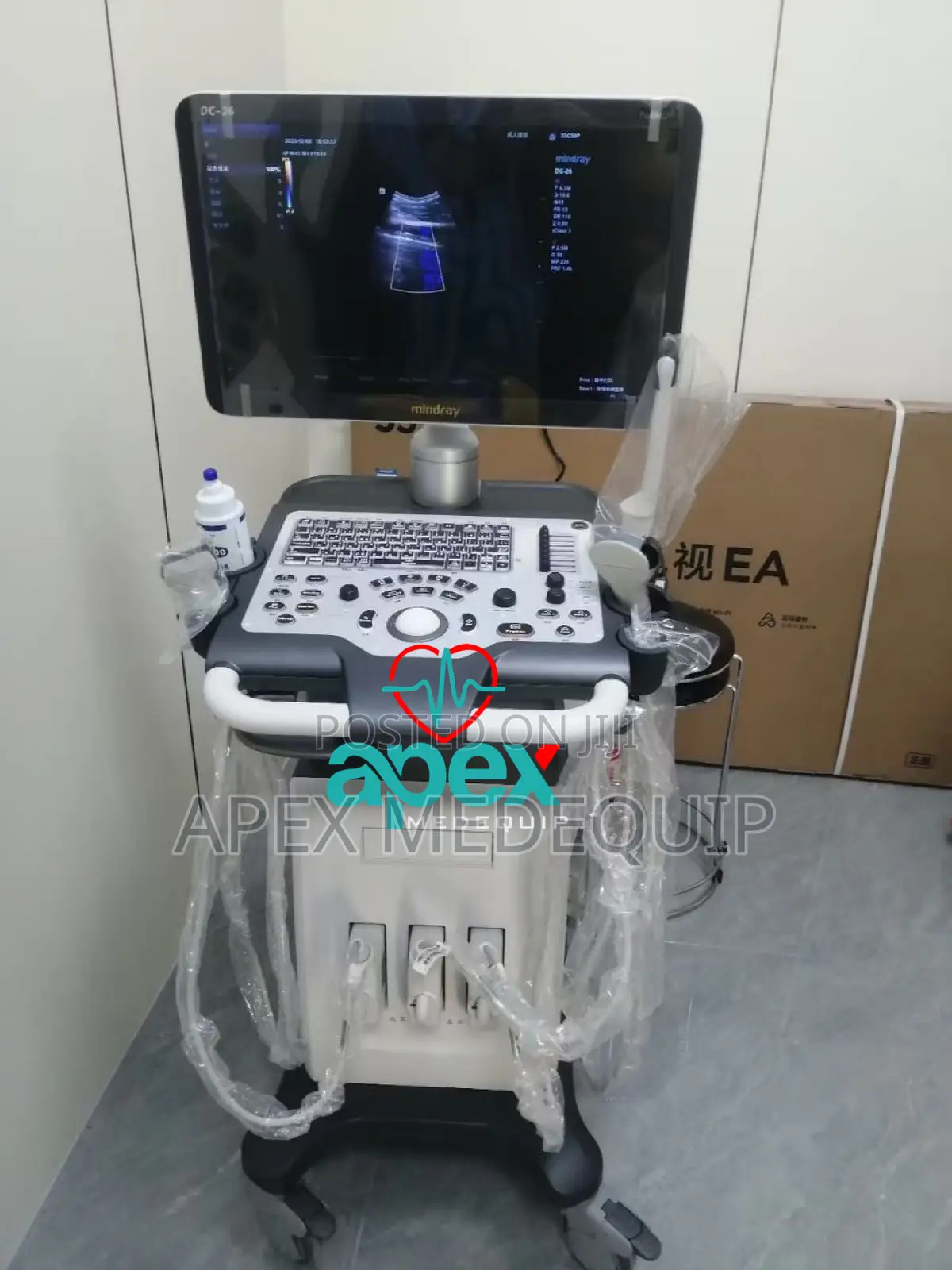 Mindray DC 26 4D Trolley Color Doppler Machine + 3 Probes