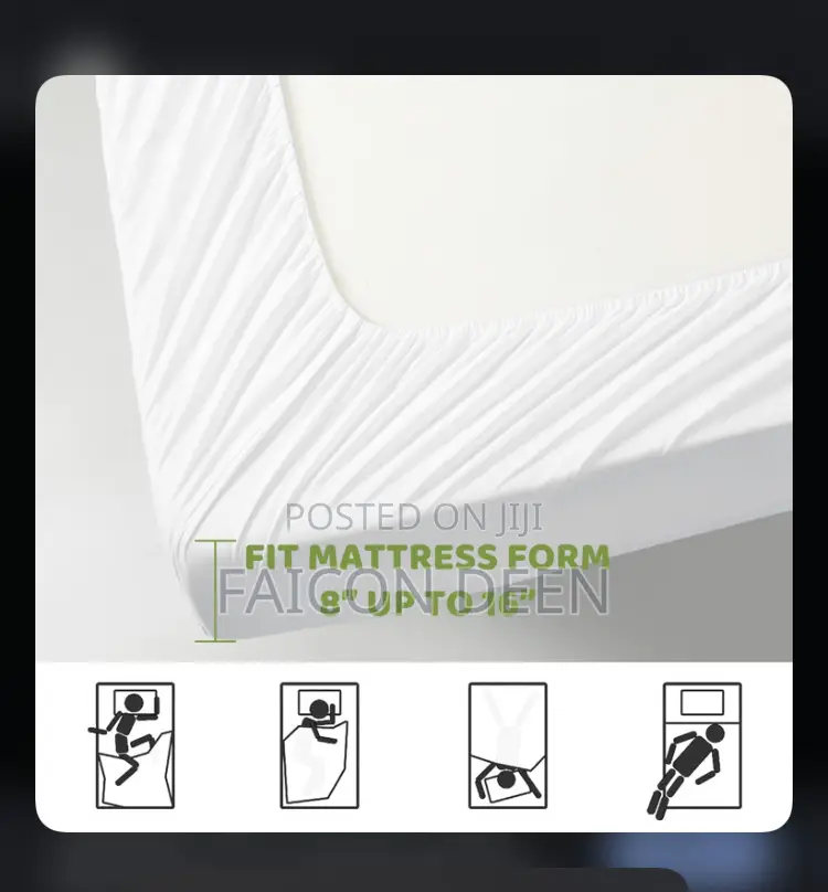1 Fitted Cotton Bedsheet,1 Flat Bedsheet With 4 Pillow Cases