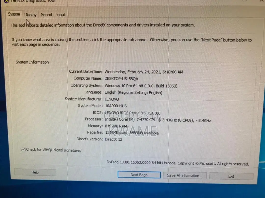 Lenovo ThinkCentre M710 8GB Intel Core I7 HDD+SSD 512GB