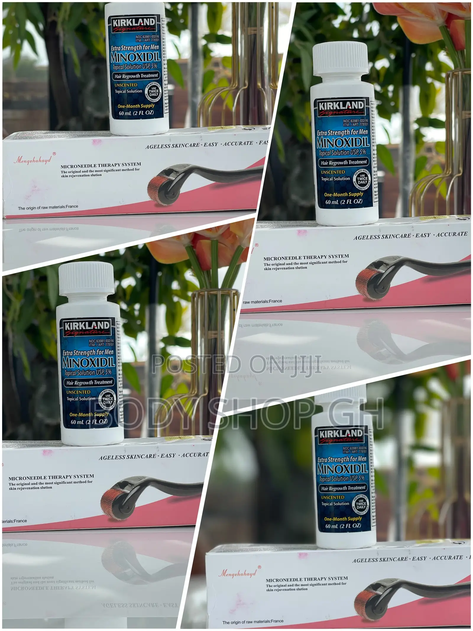 Kirkland Minoxidil + Derma Roller for Beard and Hairline Fix