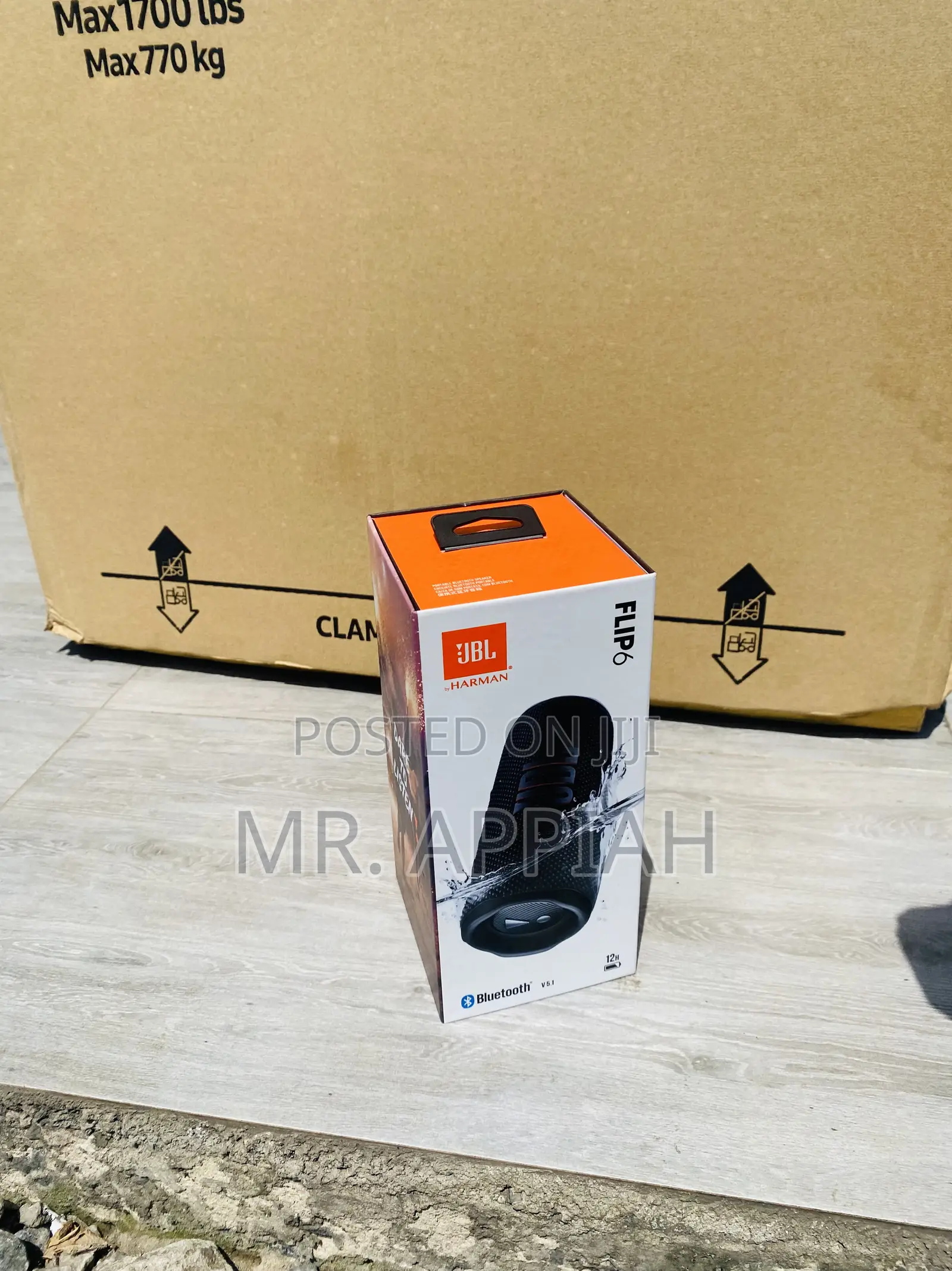 Reliable JBL Flip 6 Rechargeable Portable Speaker(Black).