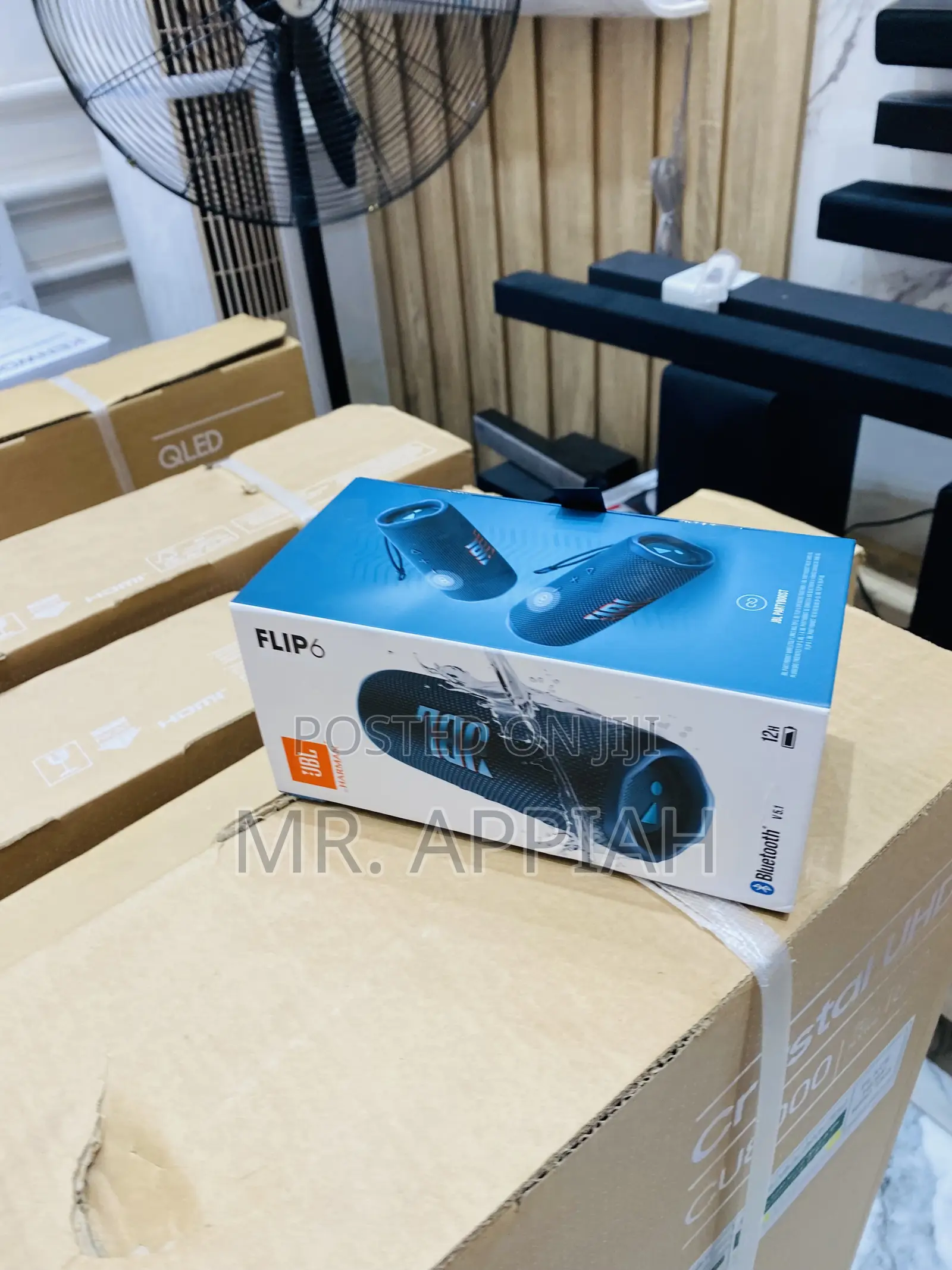 Durable JBL Flip 6 Rechargeable Speaker(Blueblack).