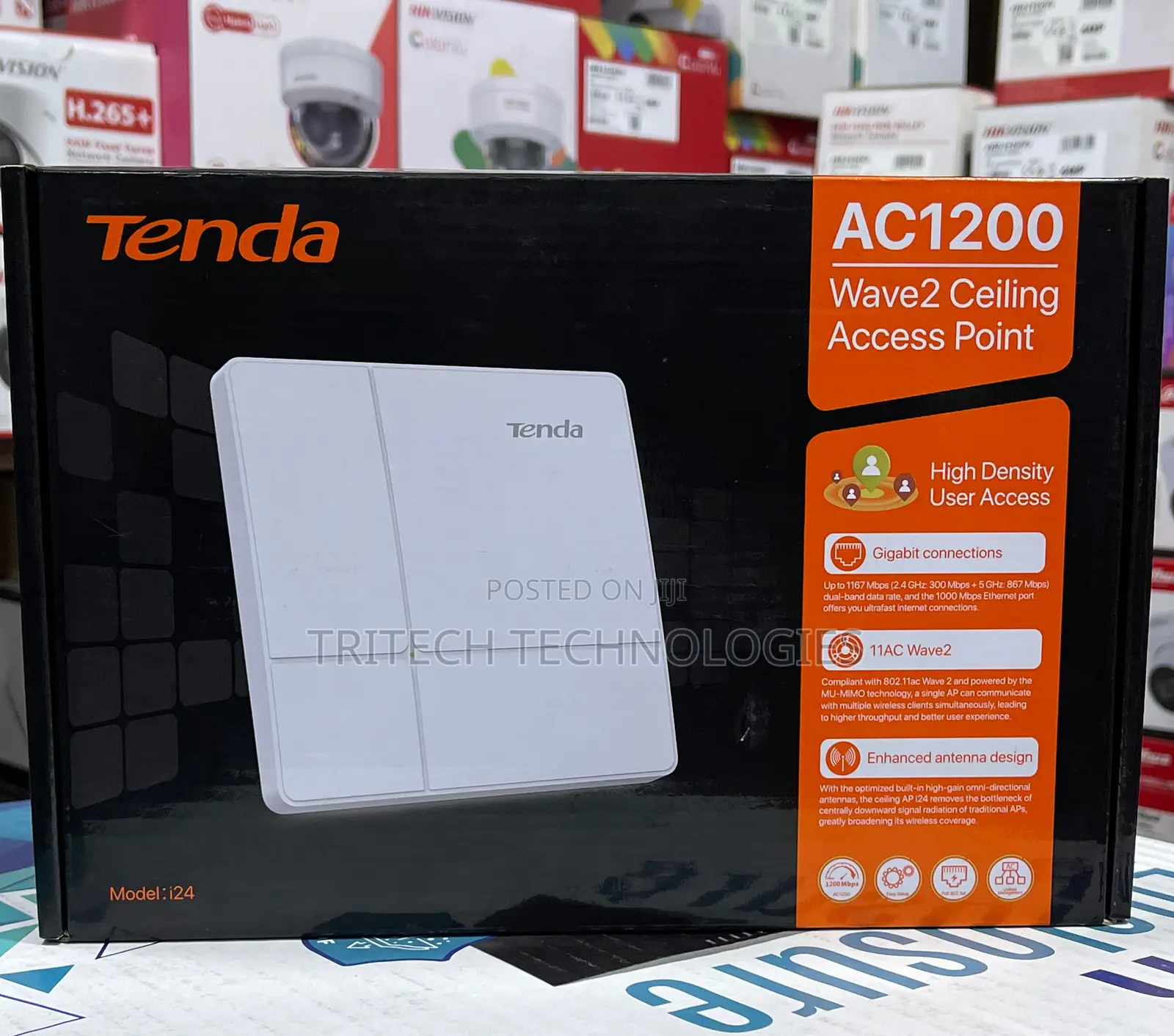 Tenda I24 Ac1200 Wave2 Ceiling Access Point Dual Band
