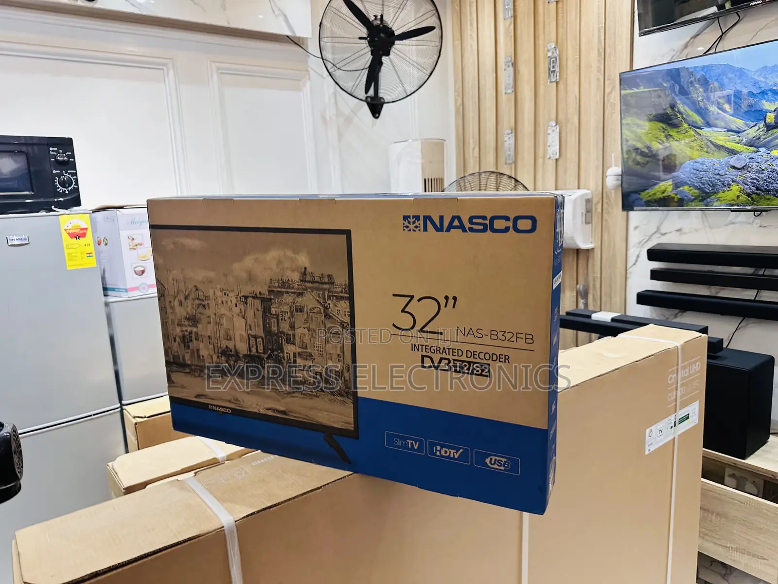 Sleek Slim FHD Satellite Nasco 32”Tv Led