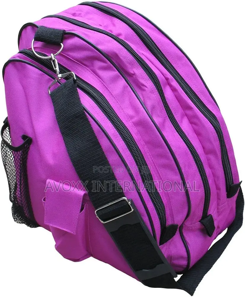 A R Sports Deluxe Skate Bags/ Green Pink