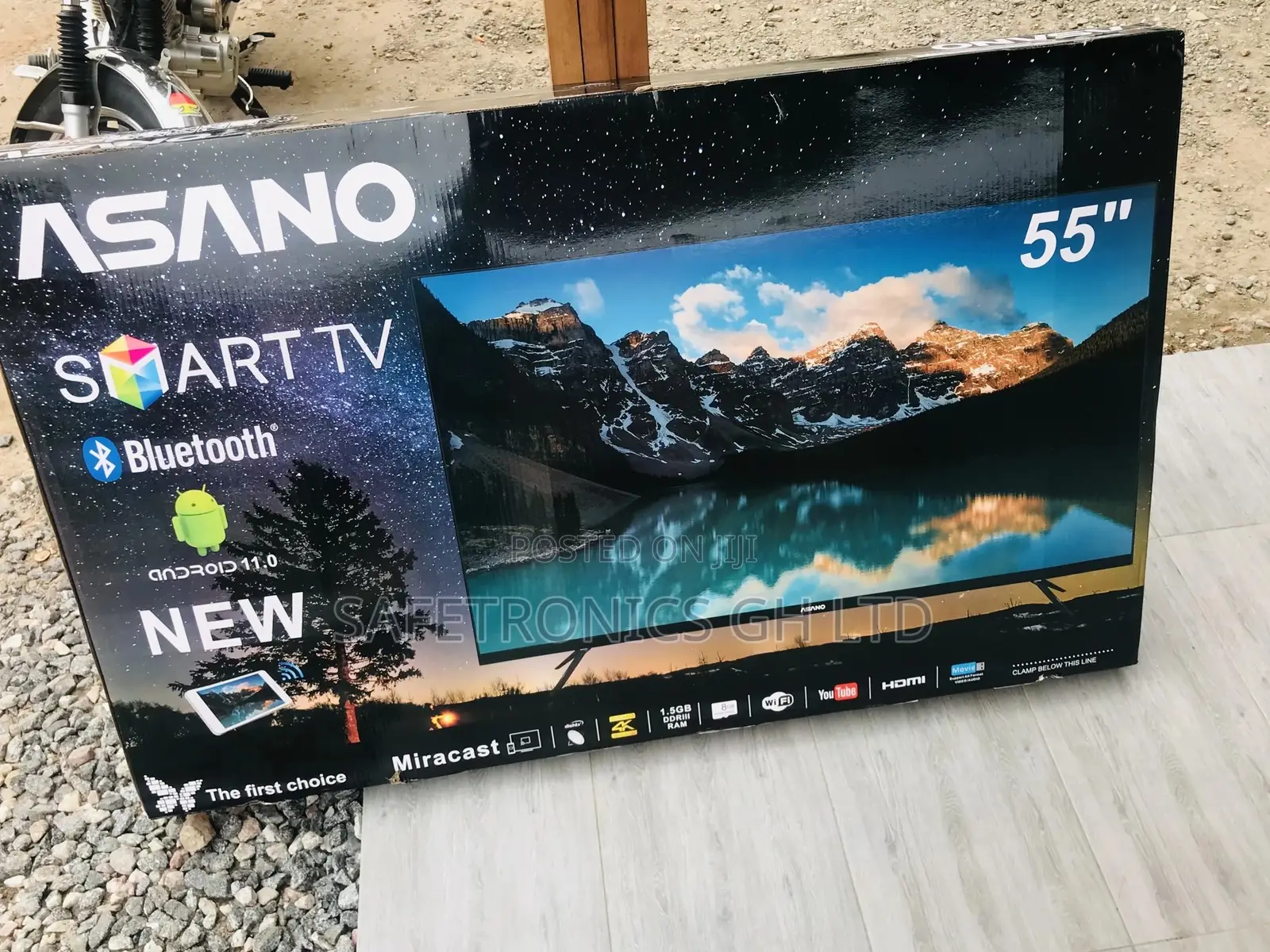 Glossy Asano 55 Inches Smart Led UHD Electric Tv