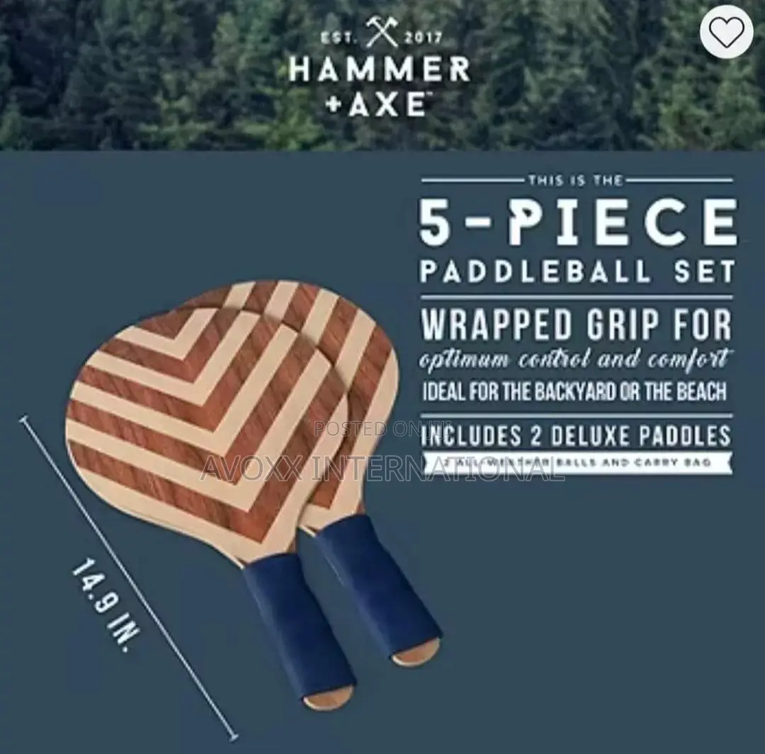 Hammer Axe The Black Series 5-piece Paddleball Set