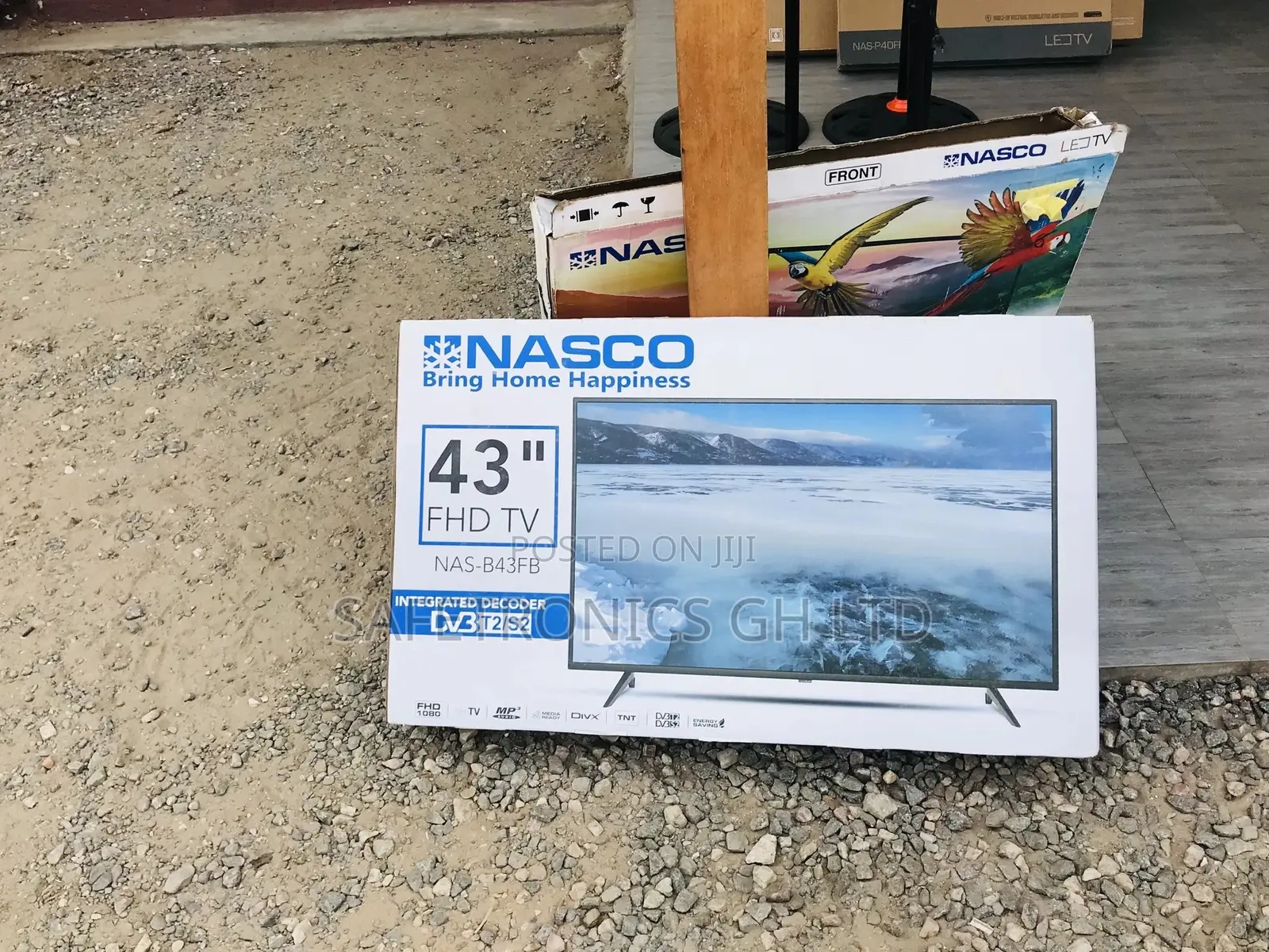 Digital Black Glossy Led 43 Inches Nasco Electric Tv