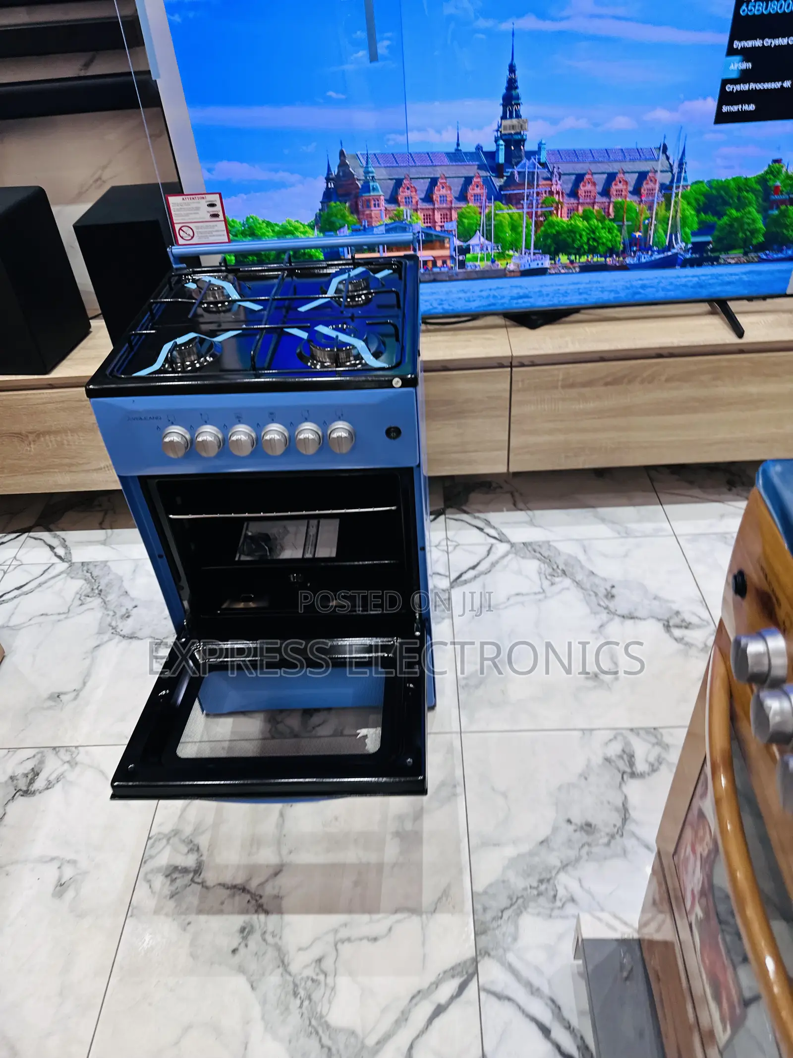 Blue Gas Stove Grill 4burner Oven 