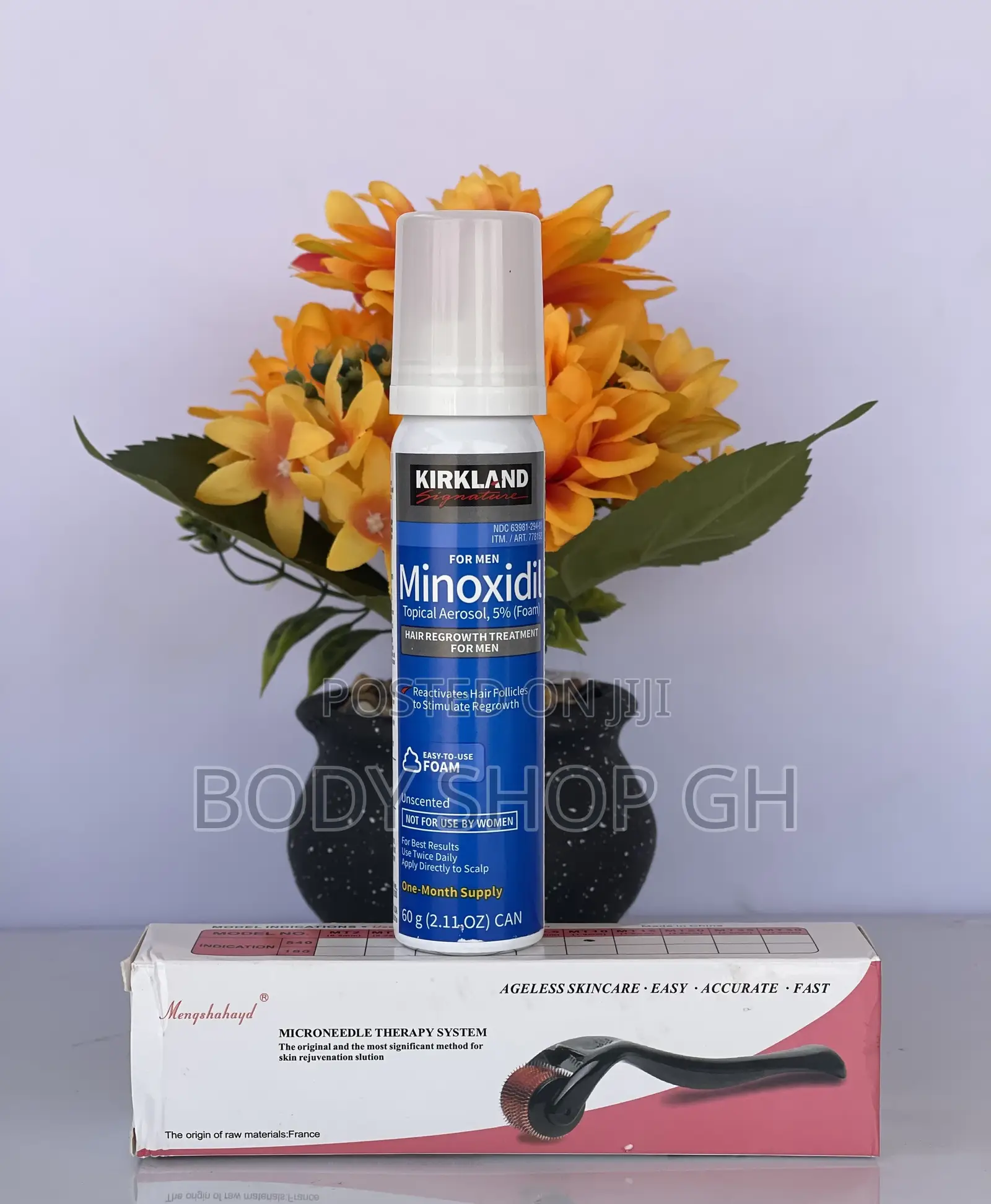 Hairline Regrowth - Kirkland Minoxidil Foam + Derma Roller
