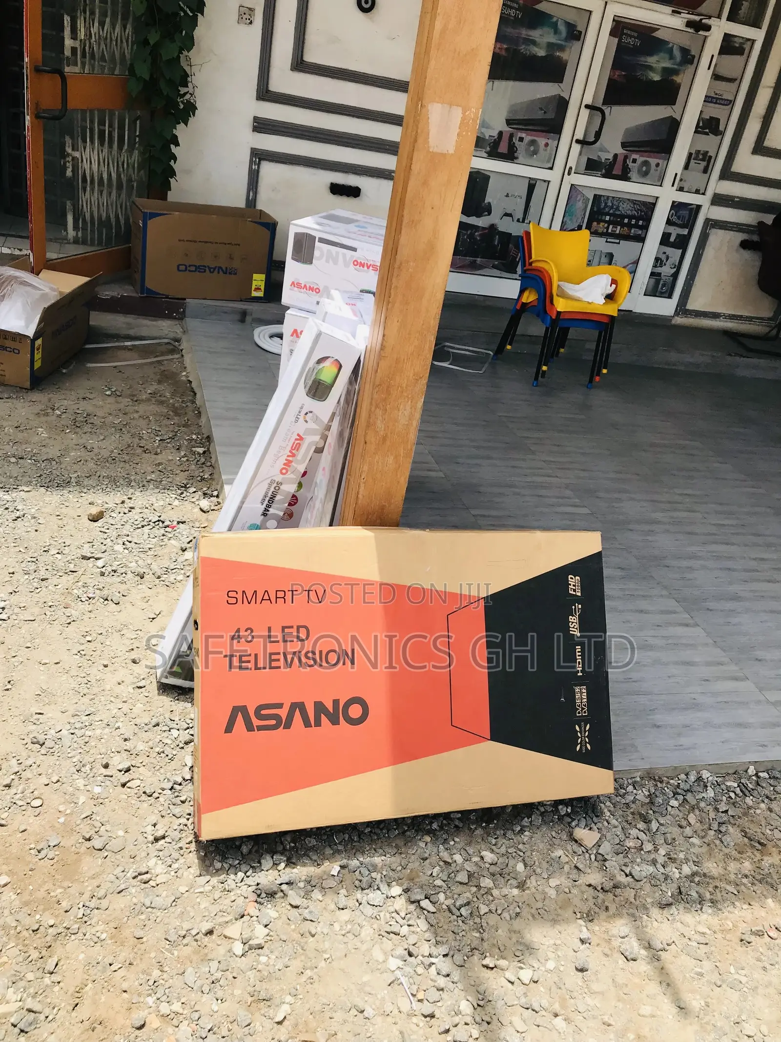 Smart Crystal Asano 43 Inches Glossy Black Led Tv