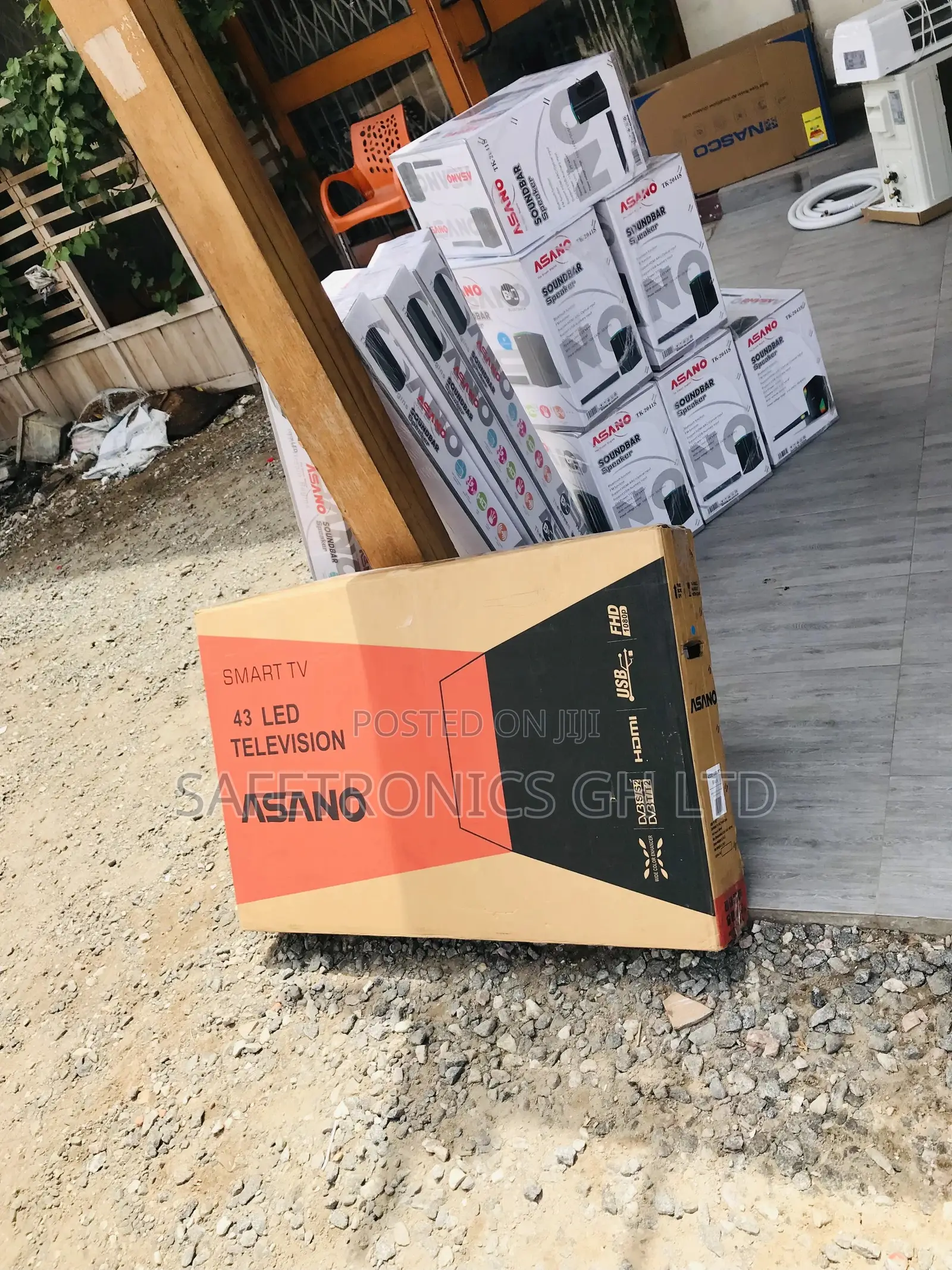 Sealed 43 Inches Smart Asano Black Glossy Led Tv