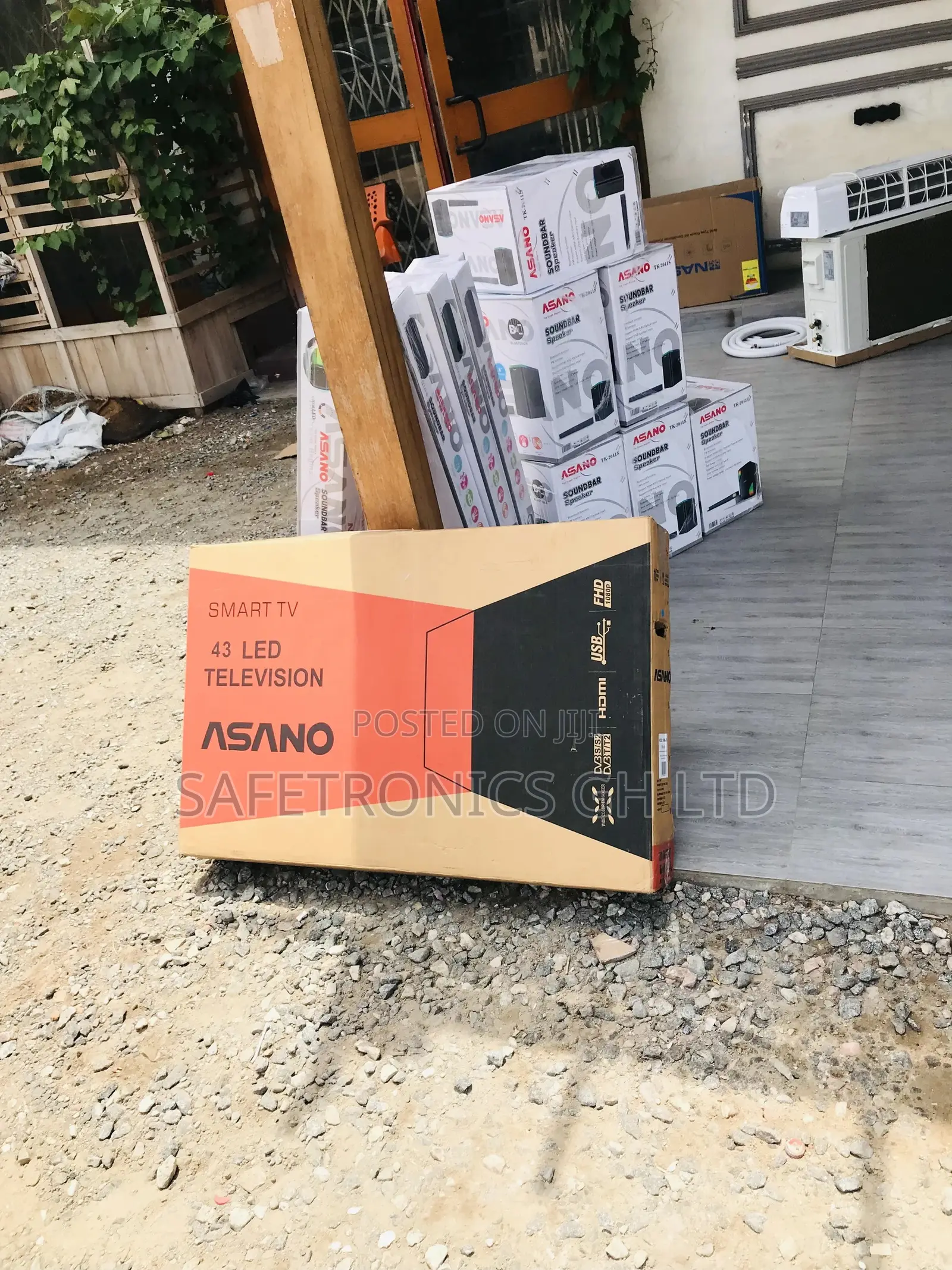 Sealed 43 Inches Smart Asano Black Glossy Led Tv