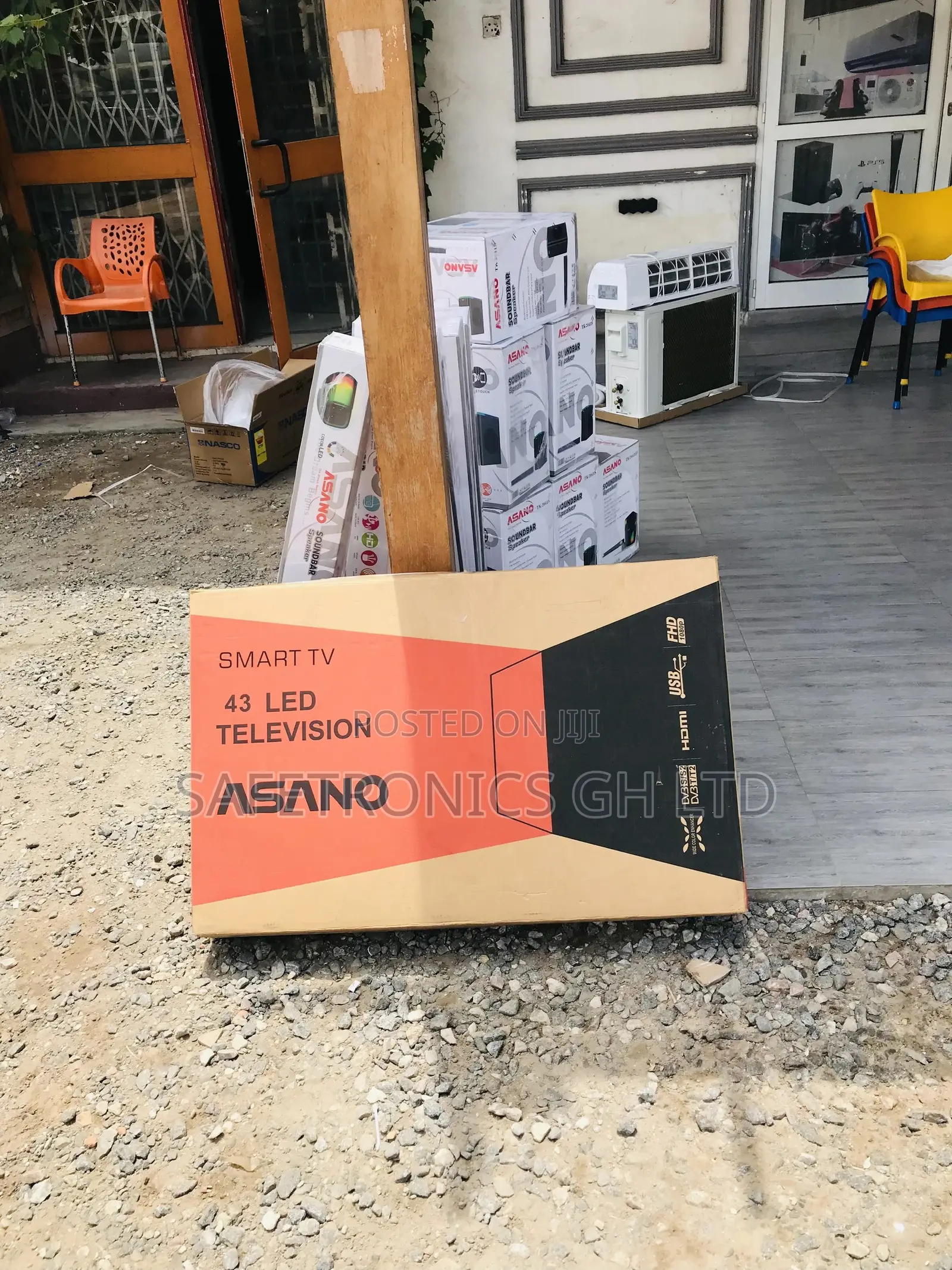 Glossy Smart Asano 43 Inches Black Led Tv