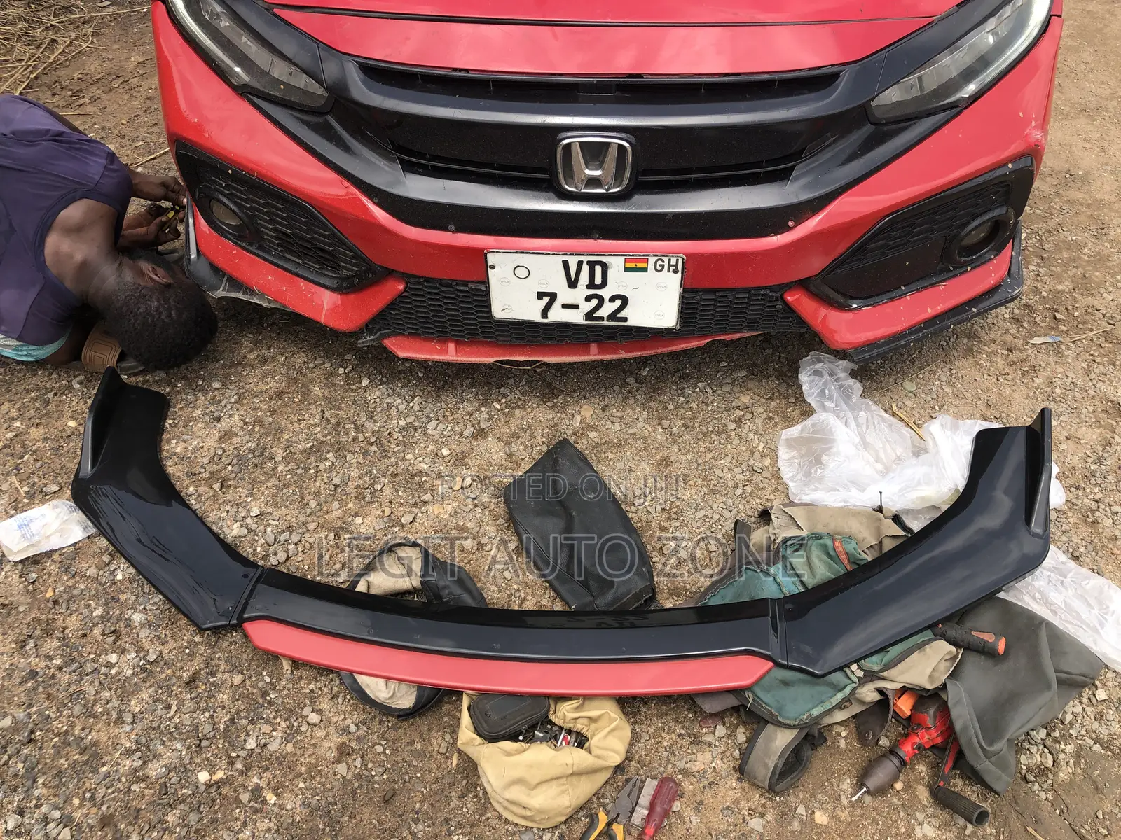 Honda Civic 2016-2018 Front Bumper Lip
