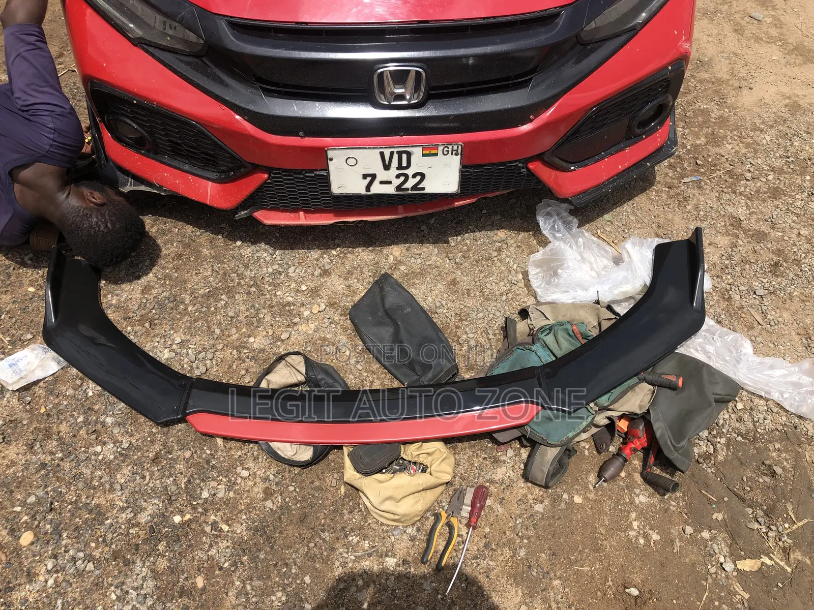 Honda Civic 2016-2018 Front Bumper Lip