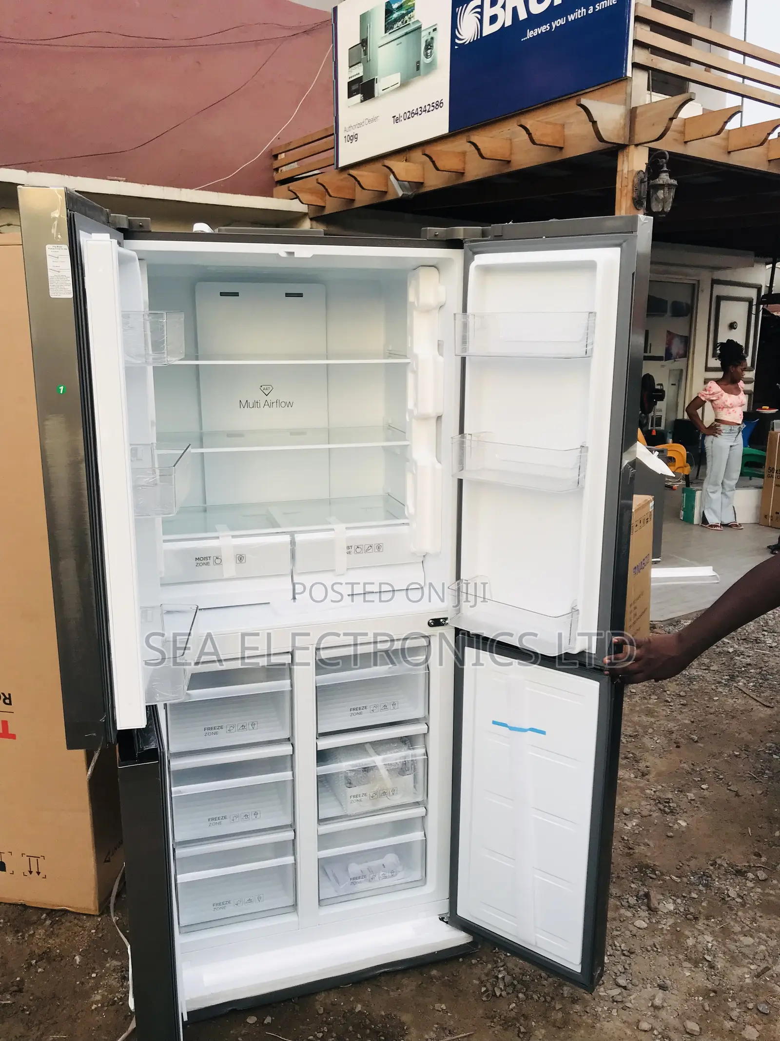 TCL Side by Side Fridge (429l) P460cds Cross Door Fridges