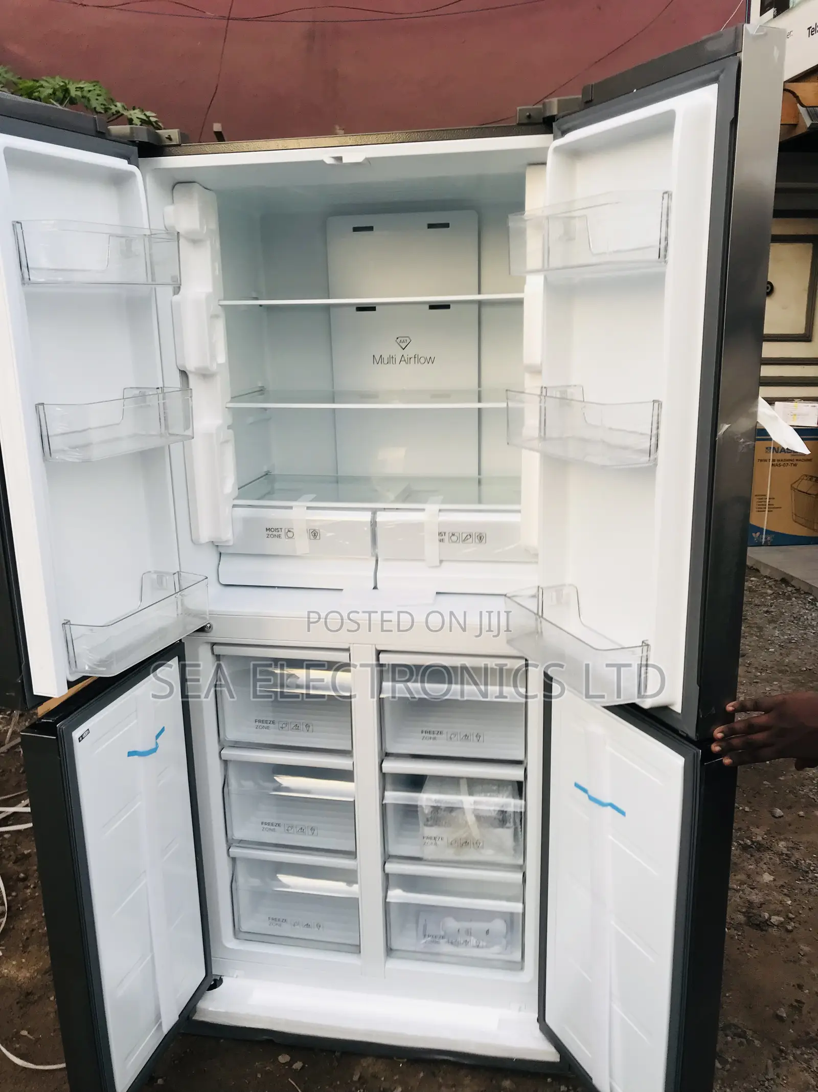 TCL French Refrigerator 424 Liters Silver