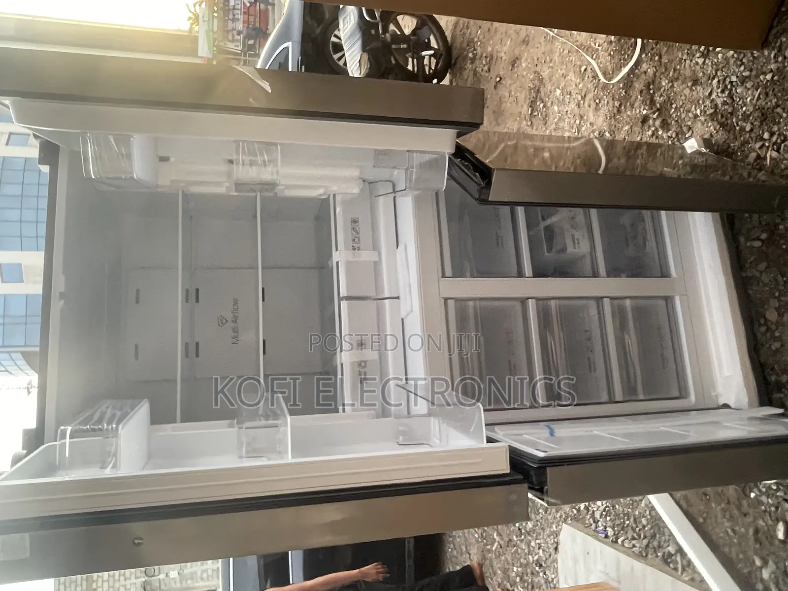 Total No Frost-TCL Cross Door Fridge 429L Inverter Silver
