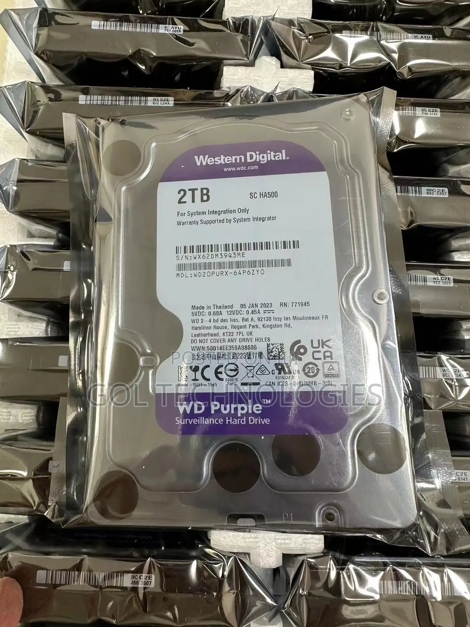 2 Tb Western Digital Purple Surveillance Internal Hdd