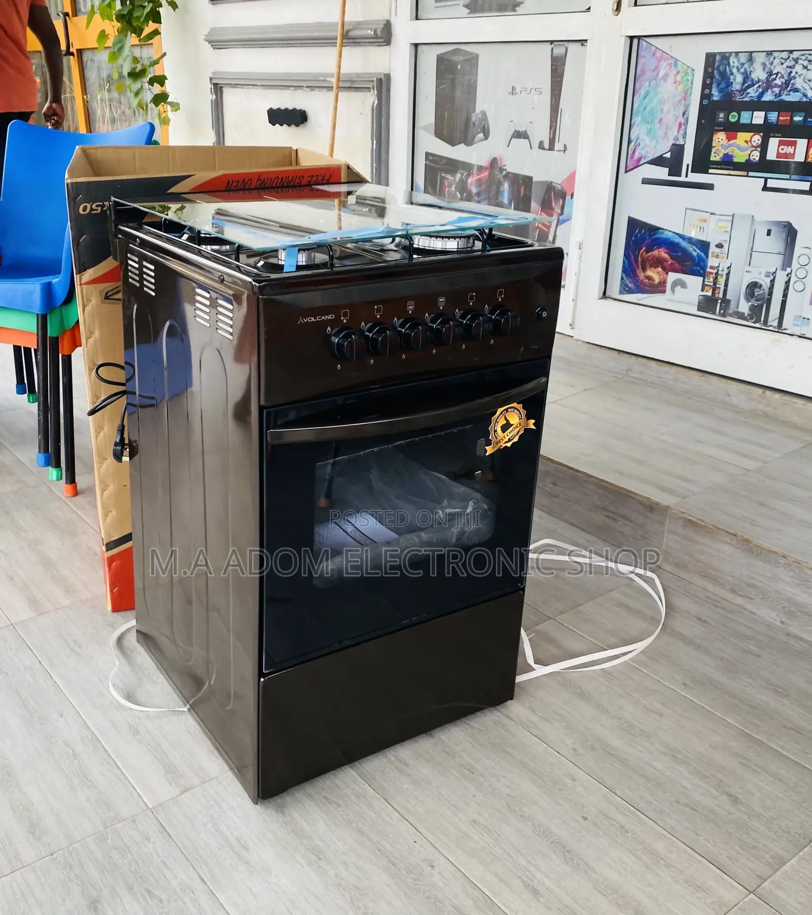 Long Lasting Volcano 50x50 4 Gas Burner With Oven(Brown).