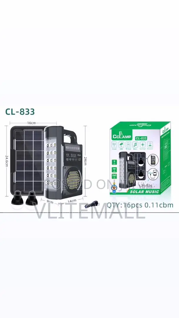 Cclamp Multifunctional Portable SOLAR SYSTEM (CL-833)